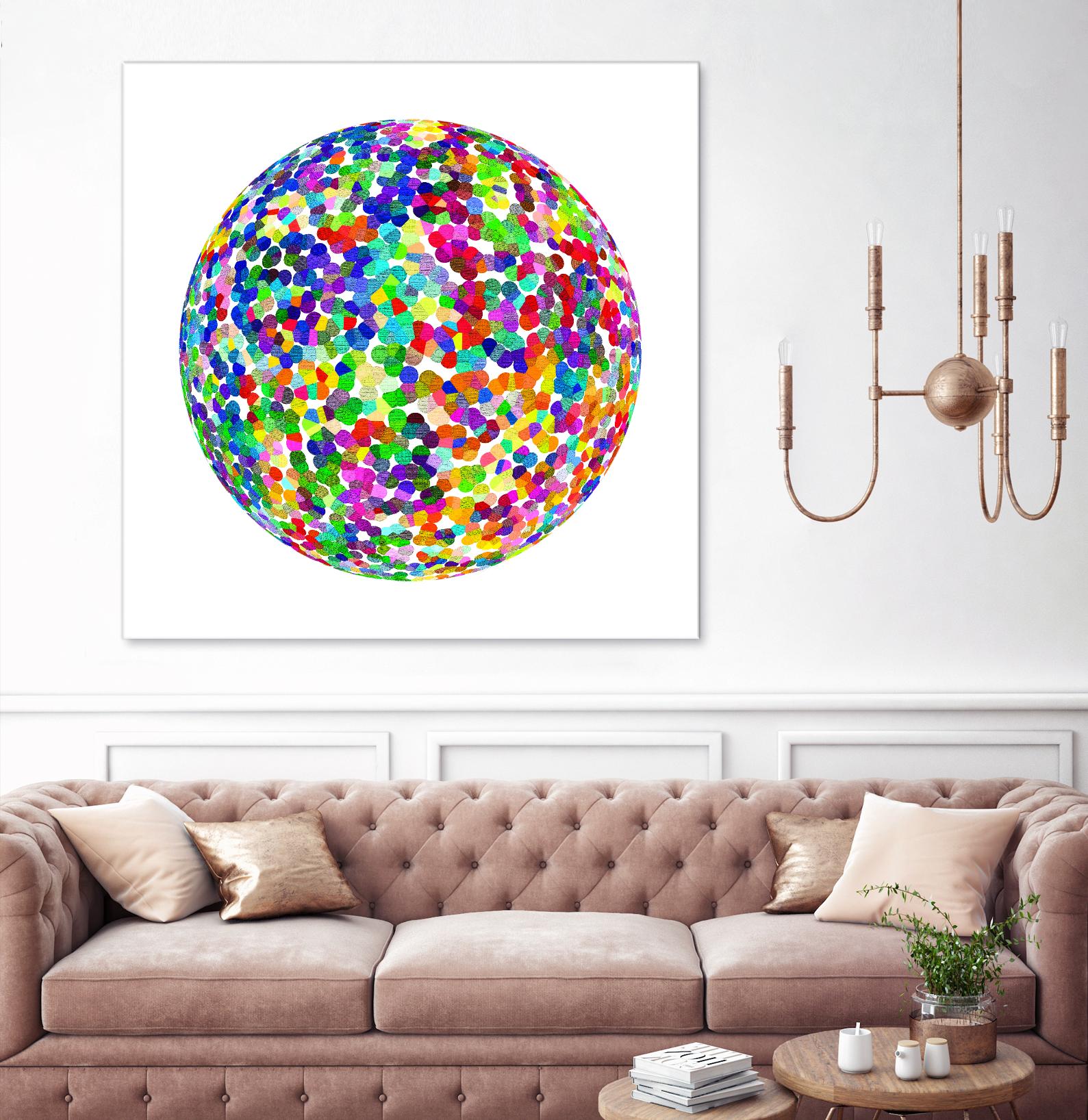 ROND - original by Celine Cimon on GIANT ART - blue abstract canadian