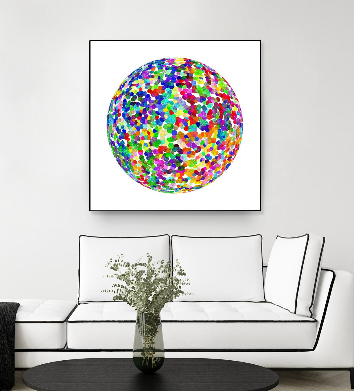 ROND - original by Celine Cimon on GIANT ART - blue abstract canadian