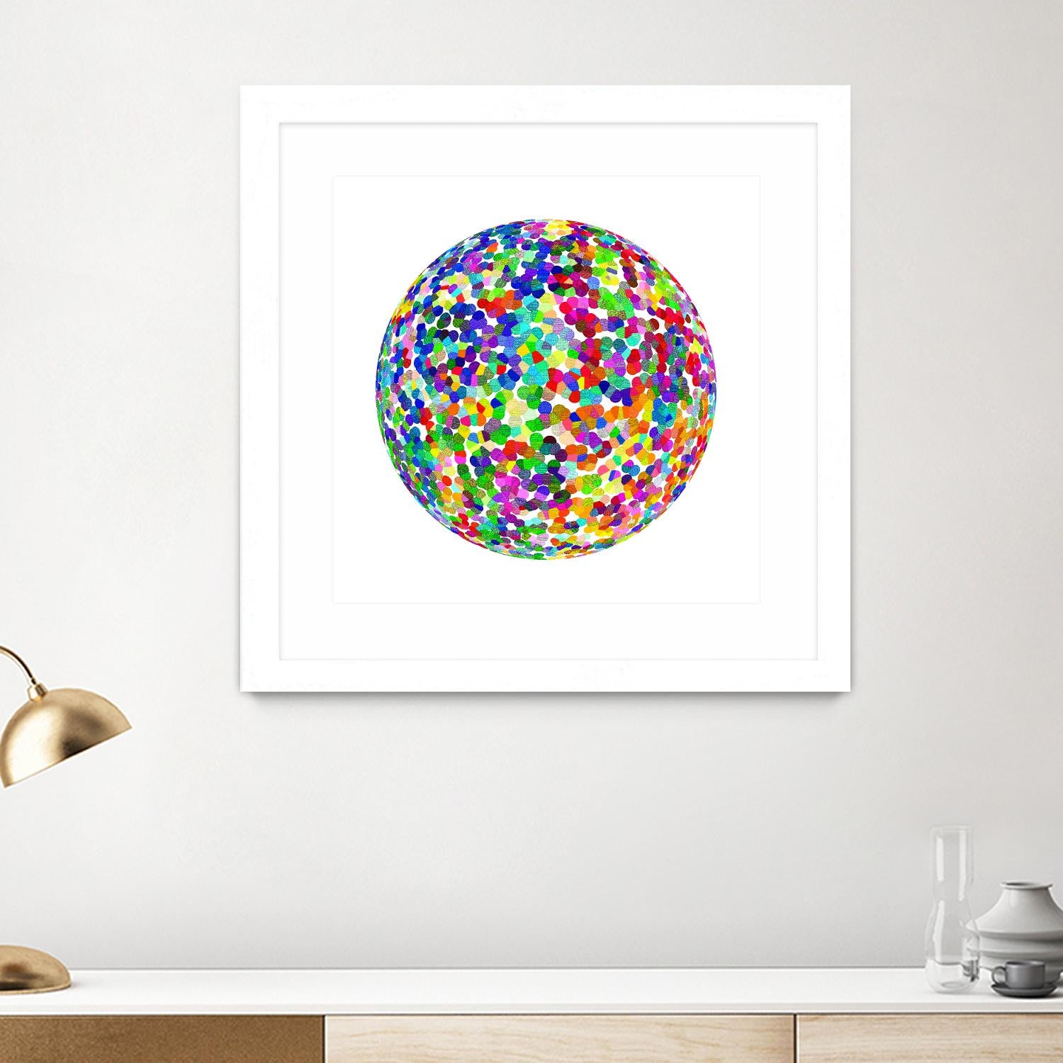 ROND - original by Celine Cimon on GIANT ART - blue abstract canadian