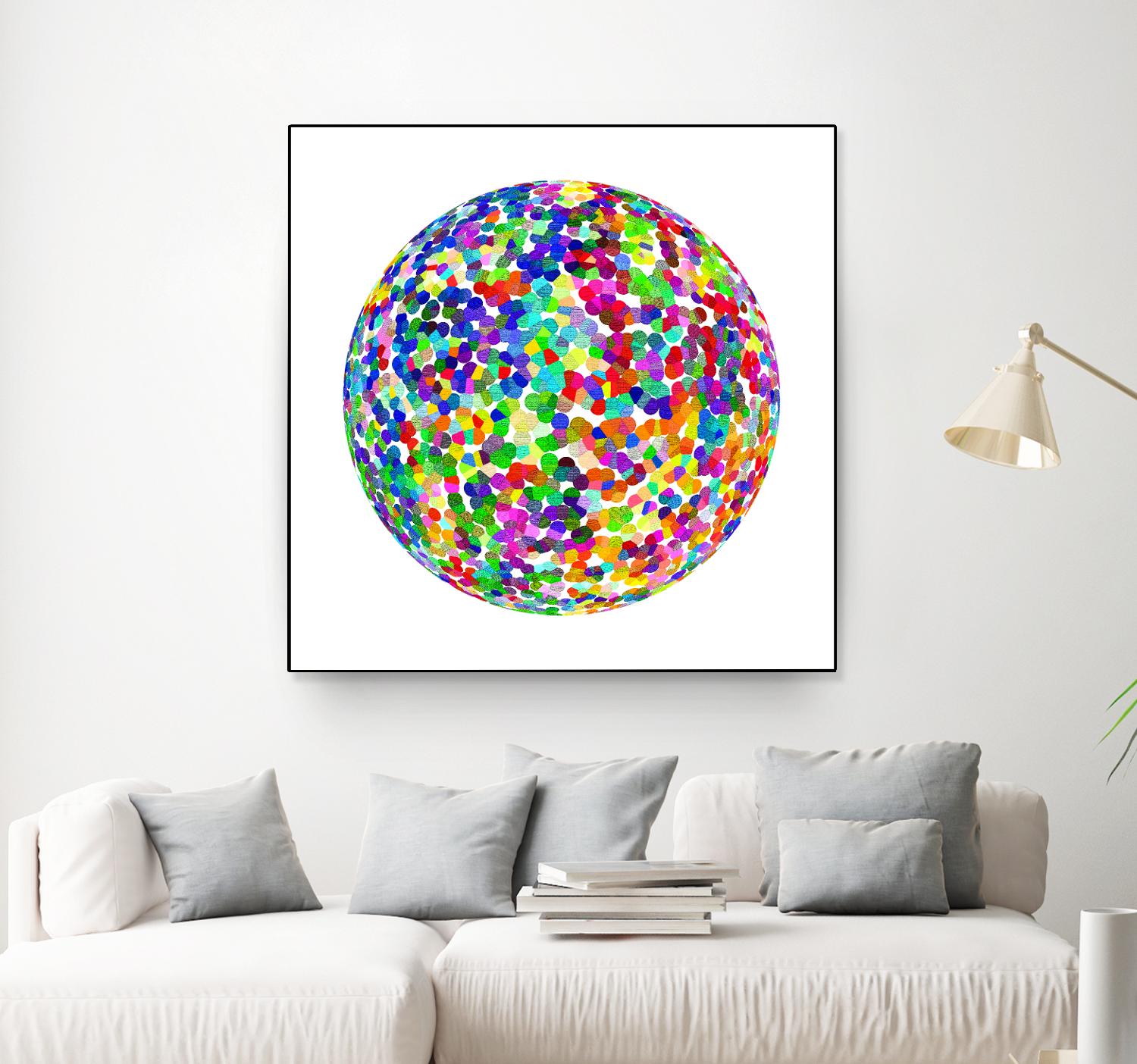 ROND - original by Celine Cimon on GIANT ART - blue abstract canadian