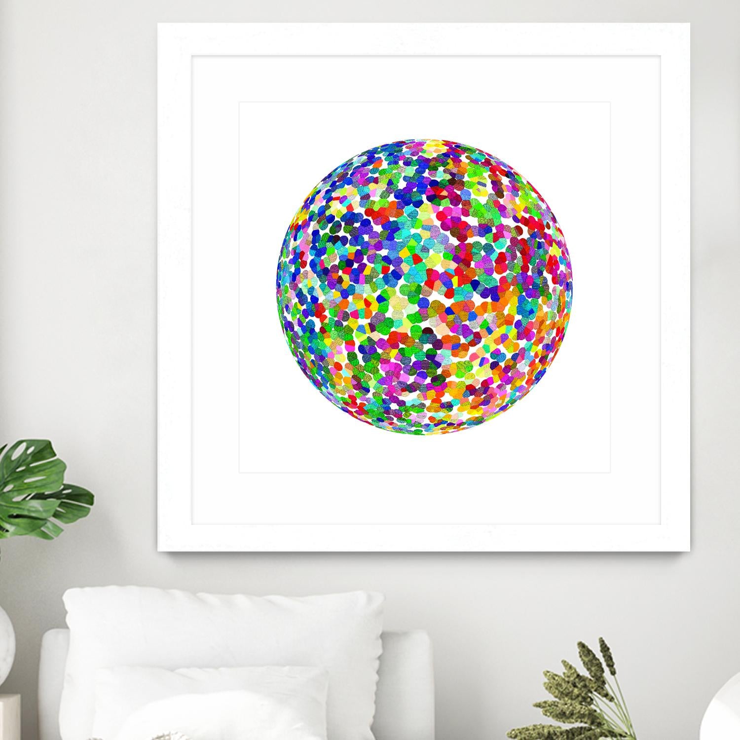 ROND - original by Celine Cimon on GIANT ART - blue abstract canadian