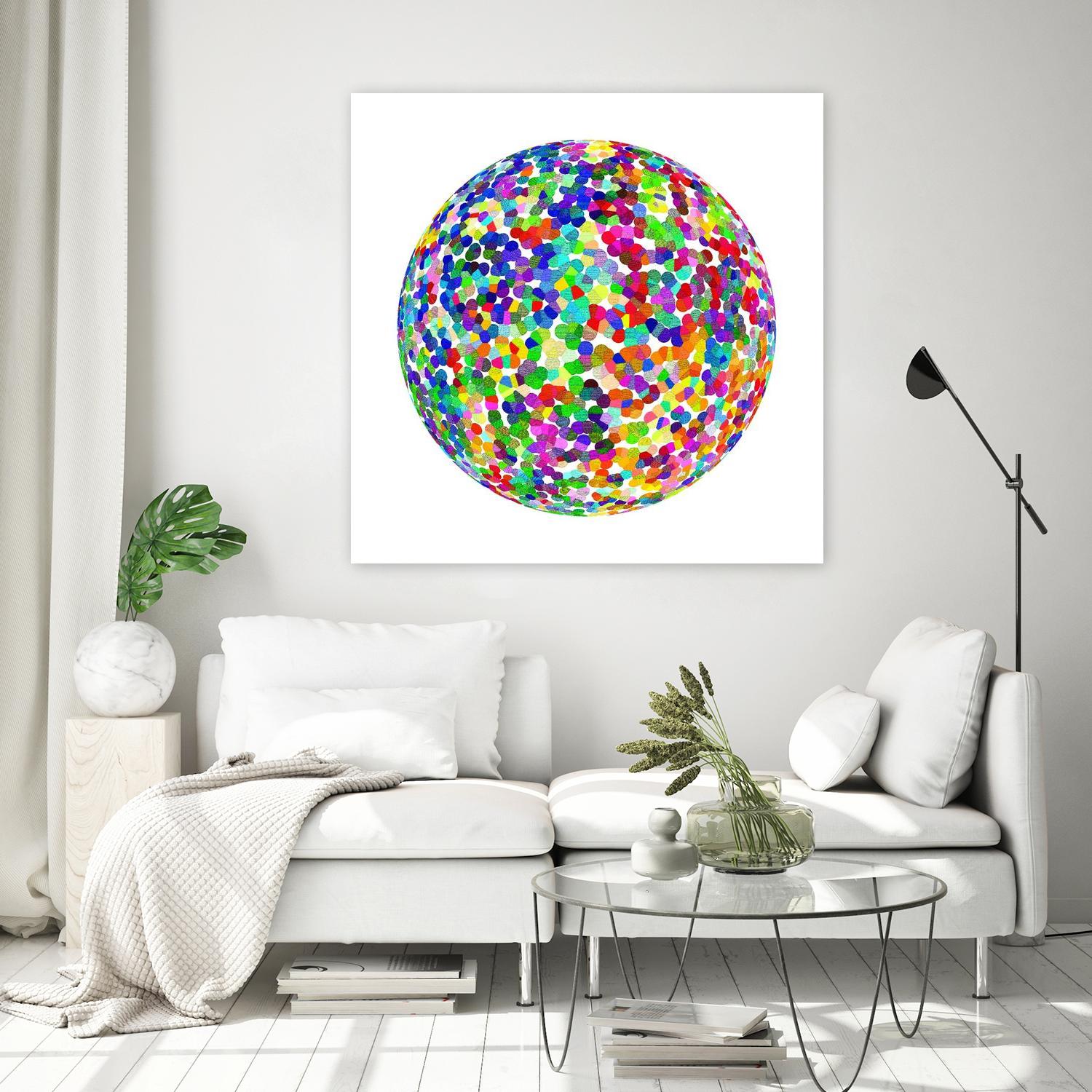 ROND - original by Celine Cimon on GIANT ART - blue abstract canadian