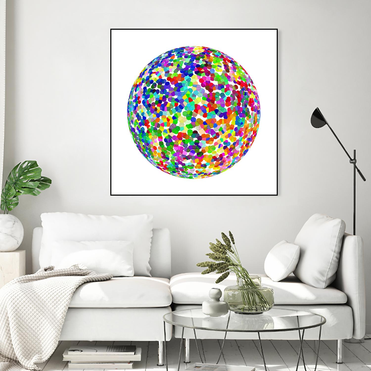 ROND - original by Celine Cimon on GIANT ART - blue abstract canadian