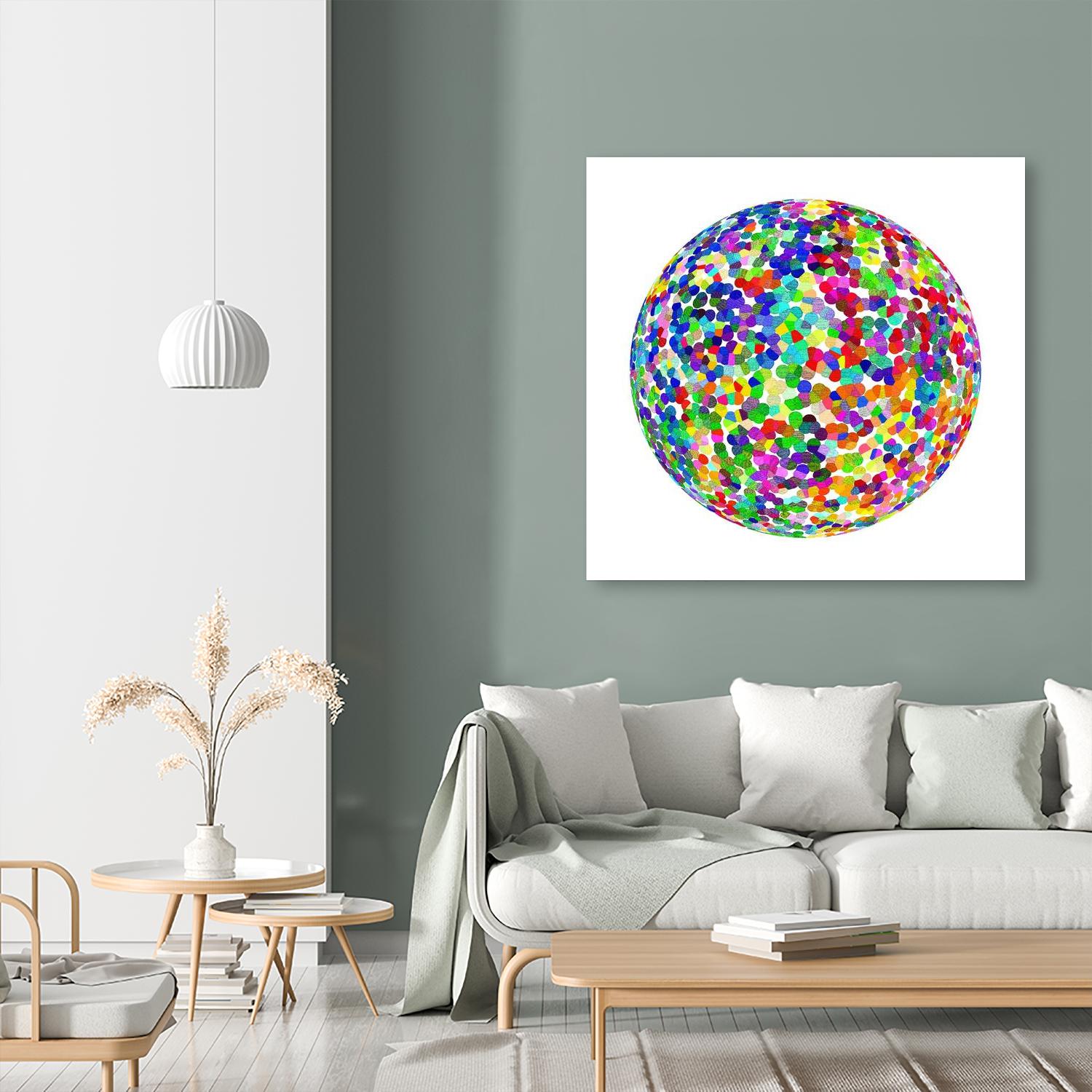 ROND - original by Celine Cimon on GIANT ART - blue abstract canadian