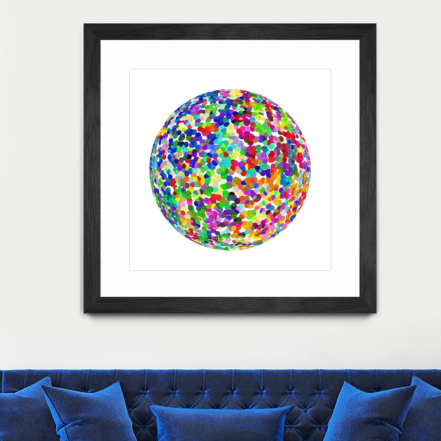 ROND - original by Celine Cimon on GIANT ART - blue abstract canadian