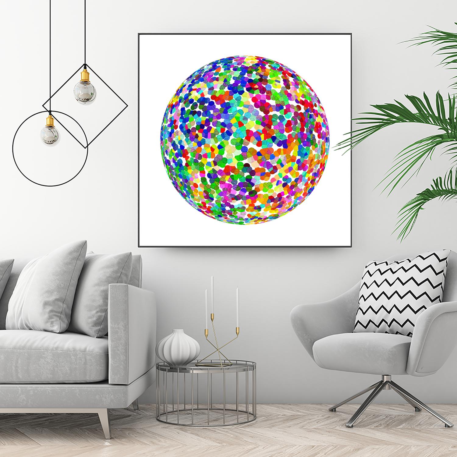 ROND - original by Celine Cimon on GIANT ART - blue abstract canadian