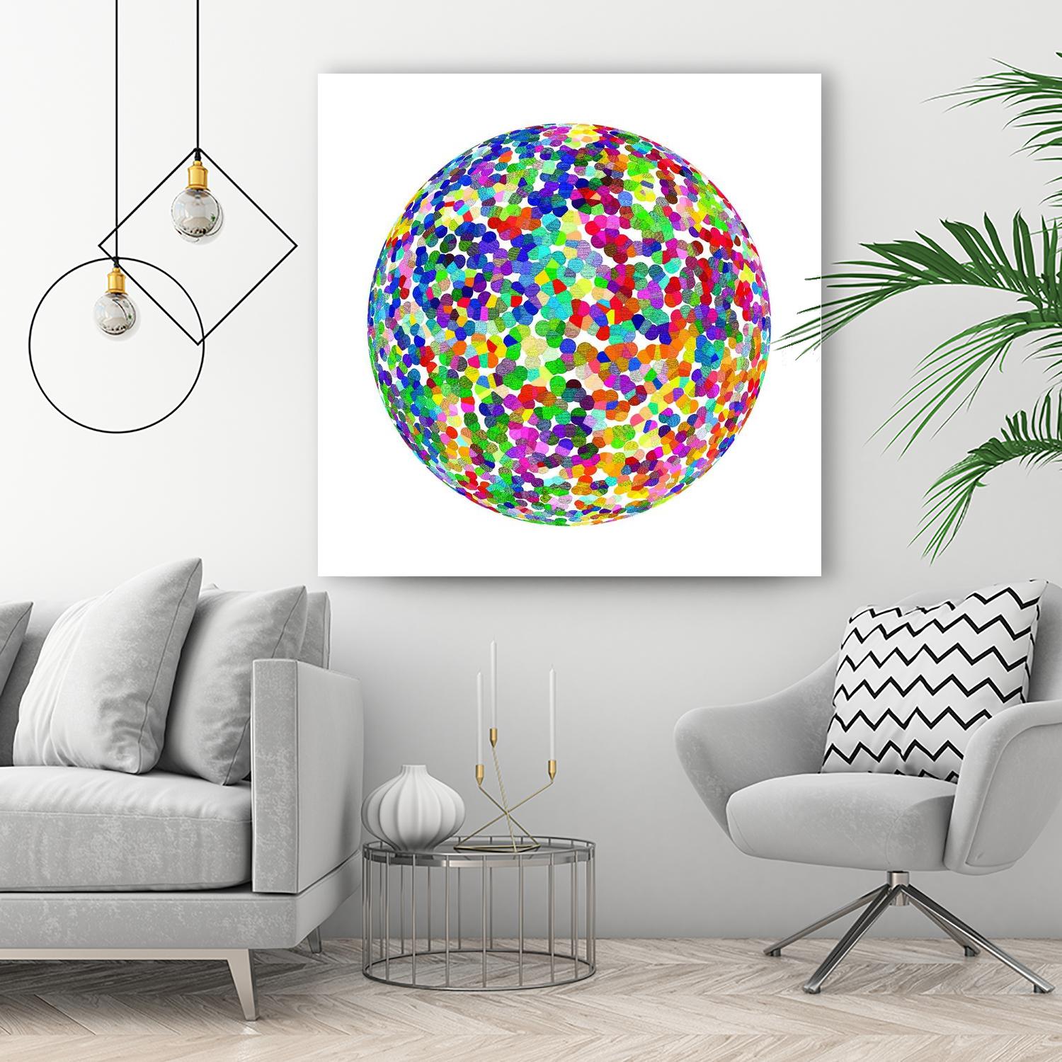 ROND - original by Celine Cimon on GIANT ART - blue abstract canadian