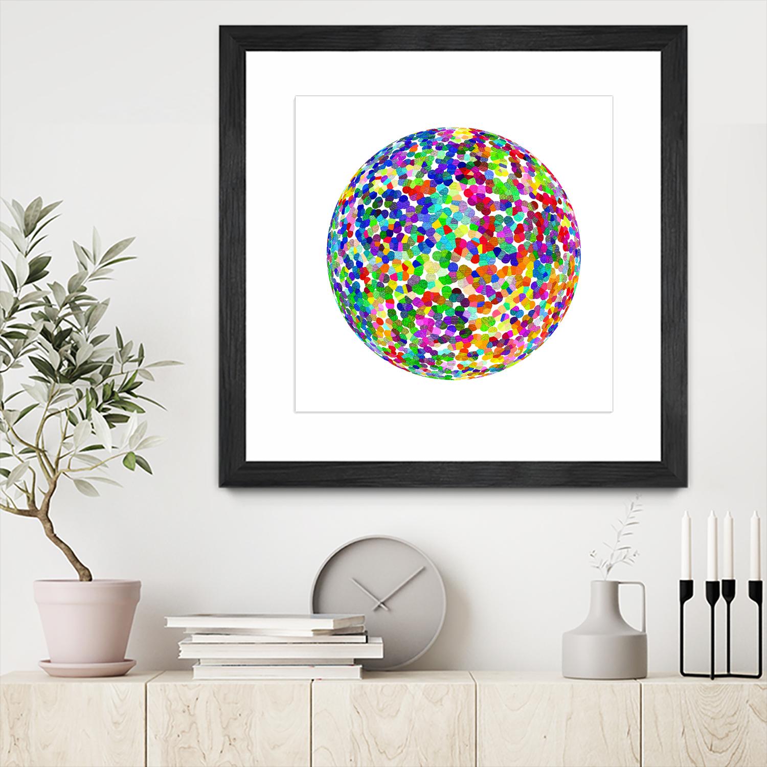 ROND - original by Celine Cimon on GIANT ART - blue abstract canadian