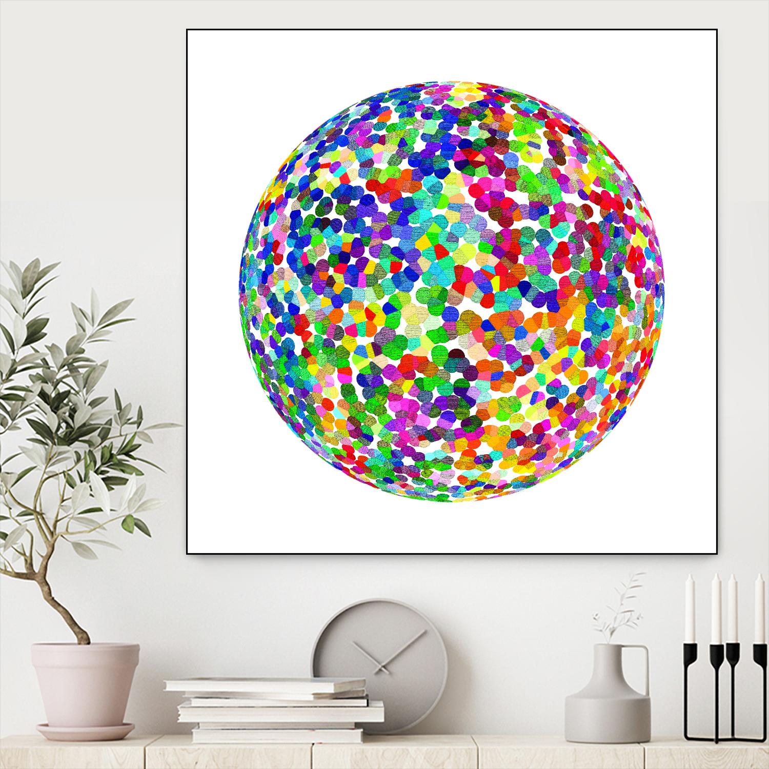 ROND - original by Celine Cimon on GIANT ART - blue abstract canadian