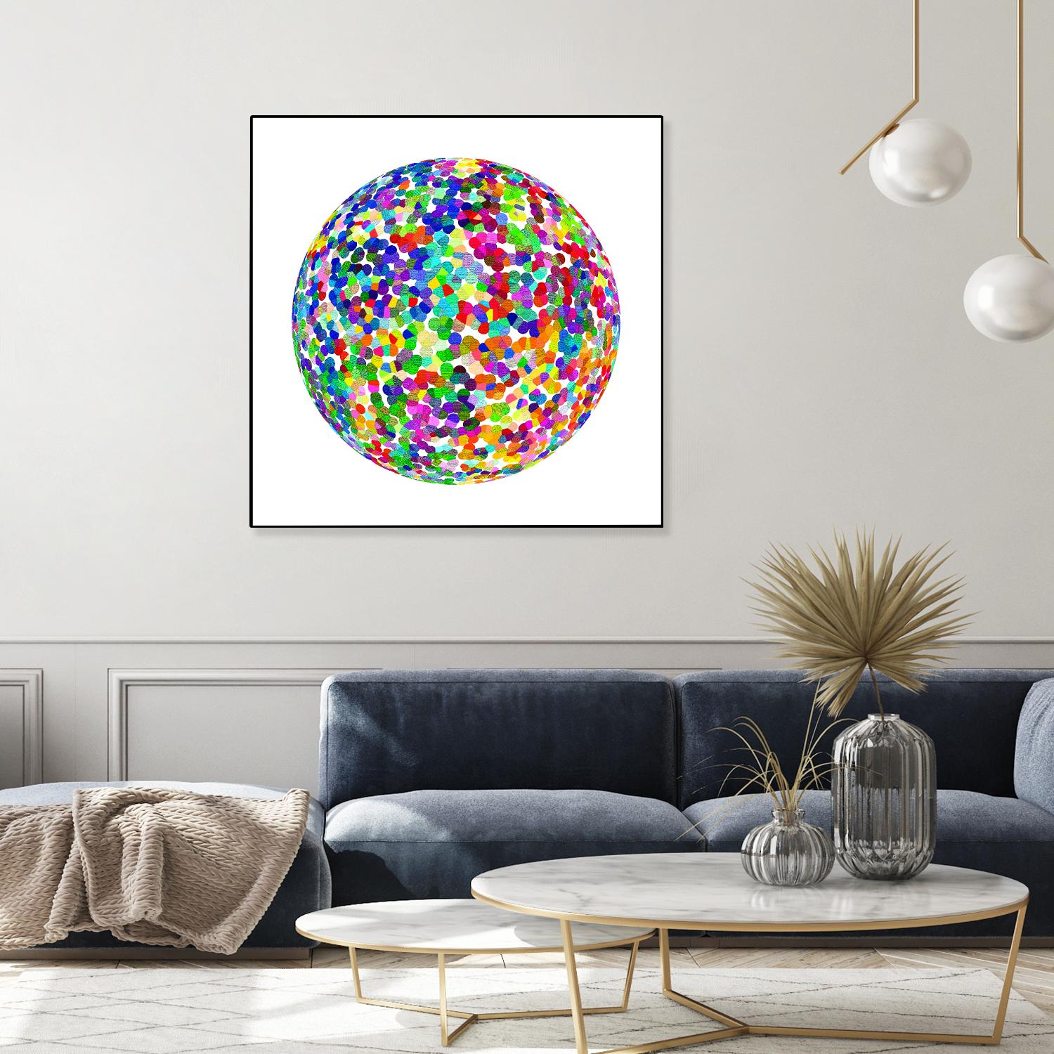 ROND - original by Celine Cimon on GIANT ART - blue abstract canadian