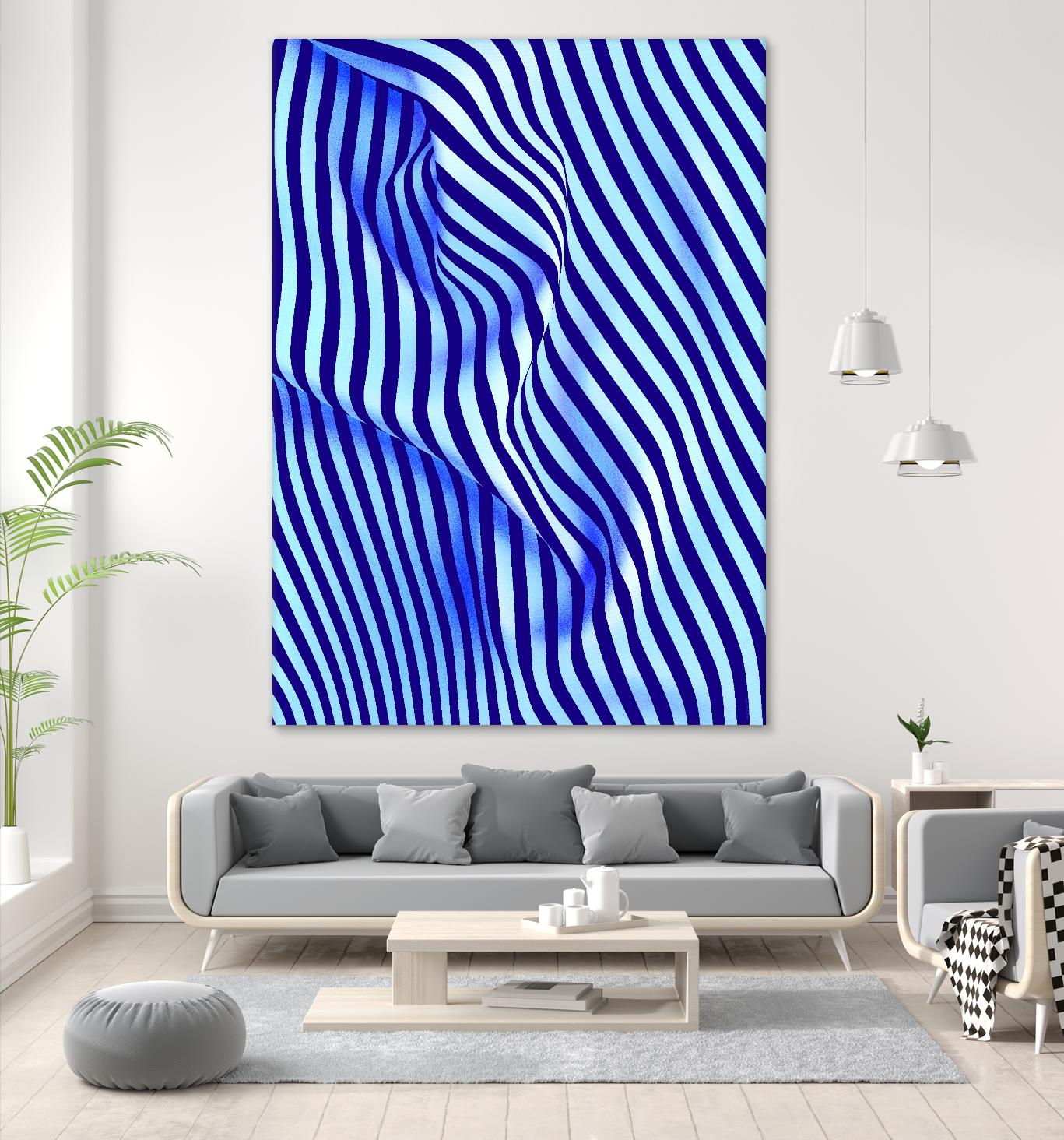 INNER ROOM - purple by Celine Cimon on GIANT ART - blue abstract canadian artist