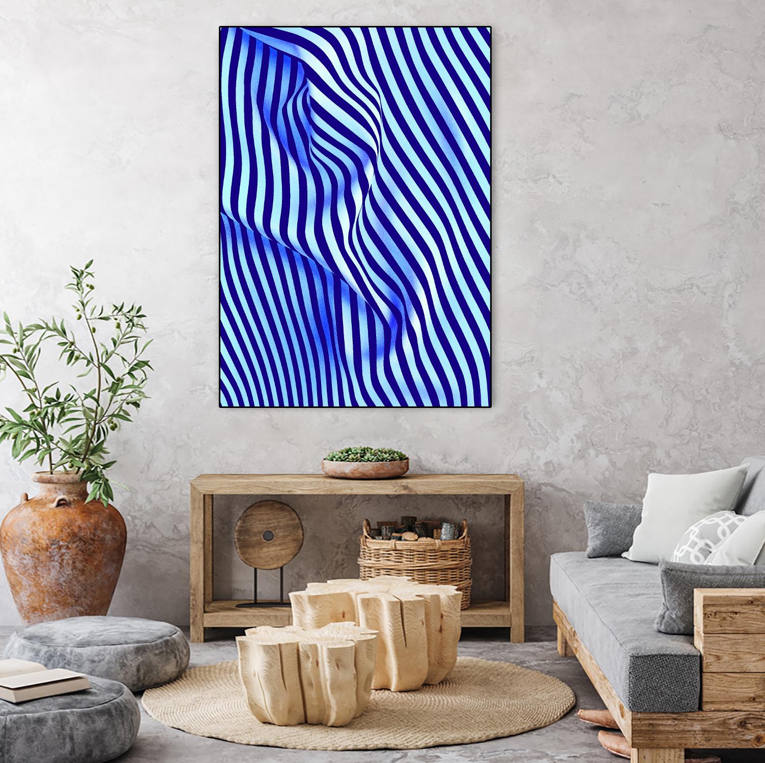 INNER ROOM - purple by Celine Cimon on GIANT ART - blue abstract canadian artist