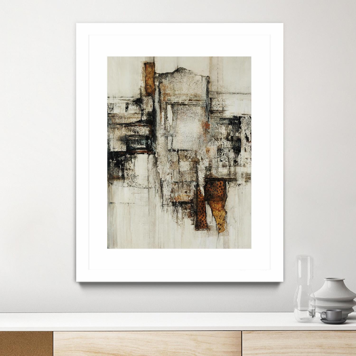 Paper Performance I by Daleno Art on GIANT ART - beige abstract abstract