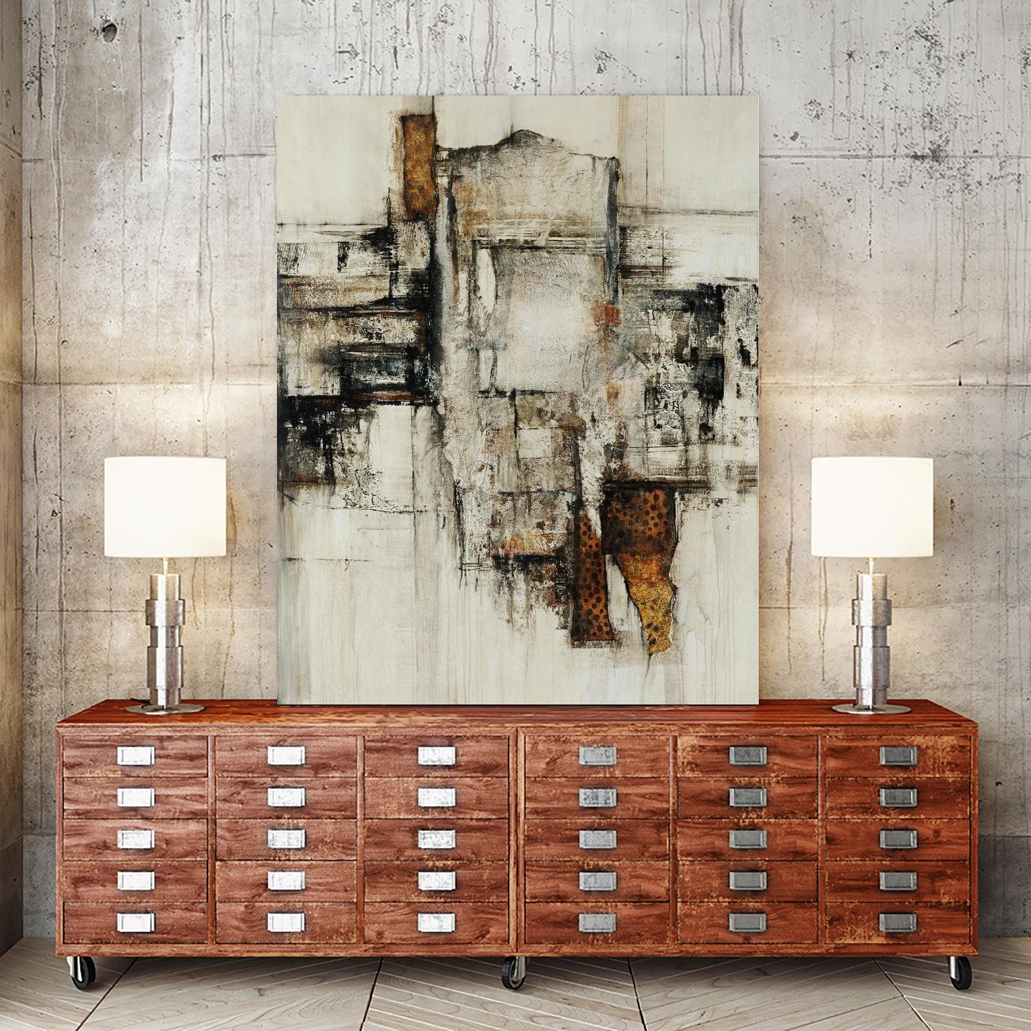 Paper Performance I by Daleno Art on GIANT ART - beige abstract abstract