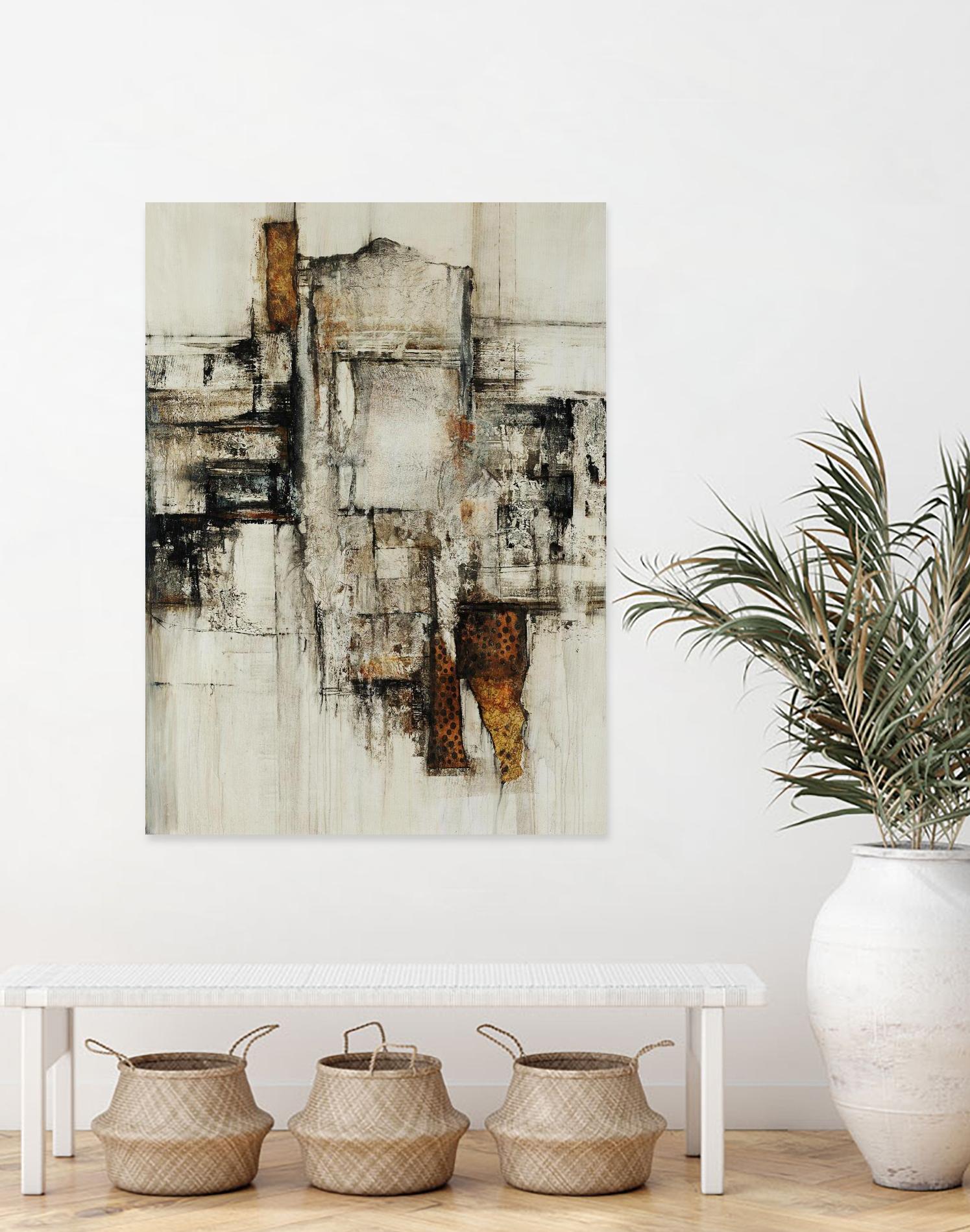 Paper Performance I by Daleno Art on GIANT ART - beige abstract abstract