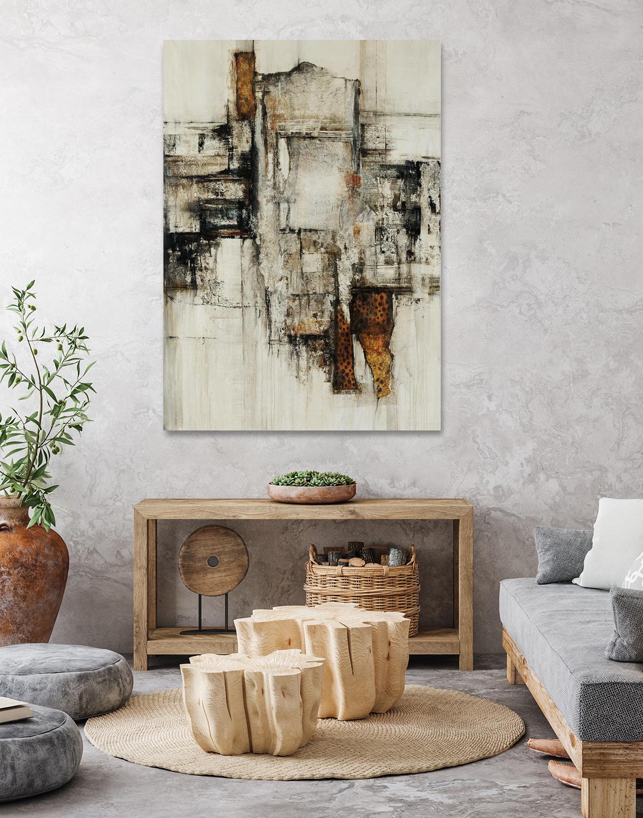 Paper Performance I by Daleno Art on GIANT ART - beige abstract abstract