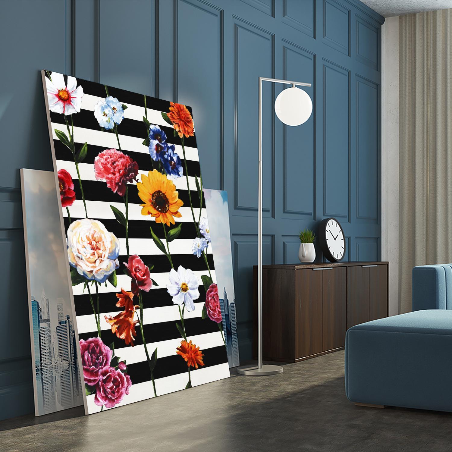 Streakes of Flowers by Daleno Art on GIANT ART - orange florals abstrait