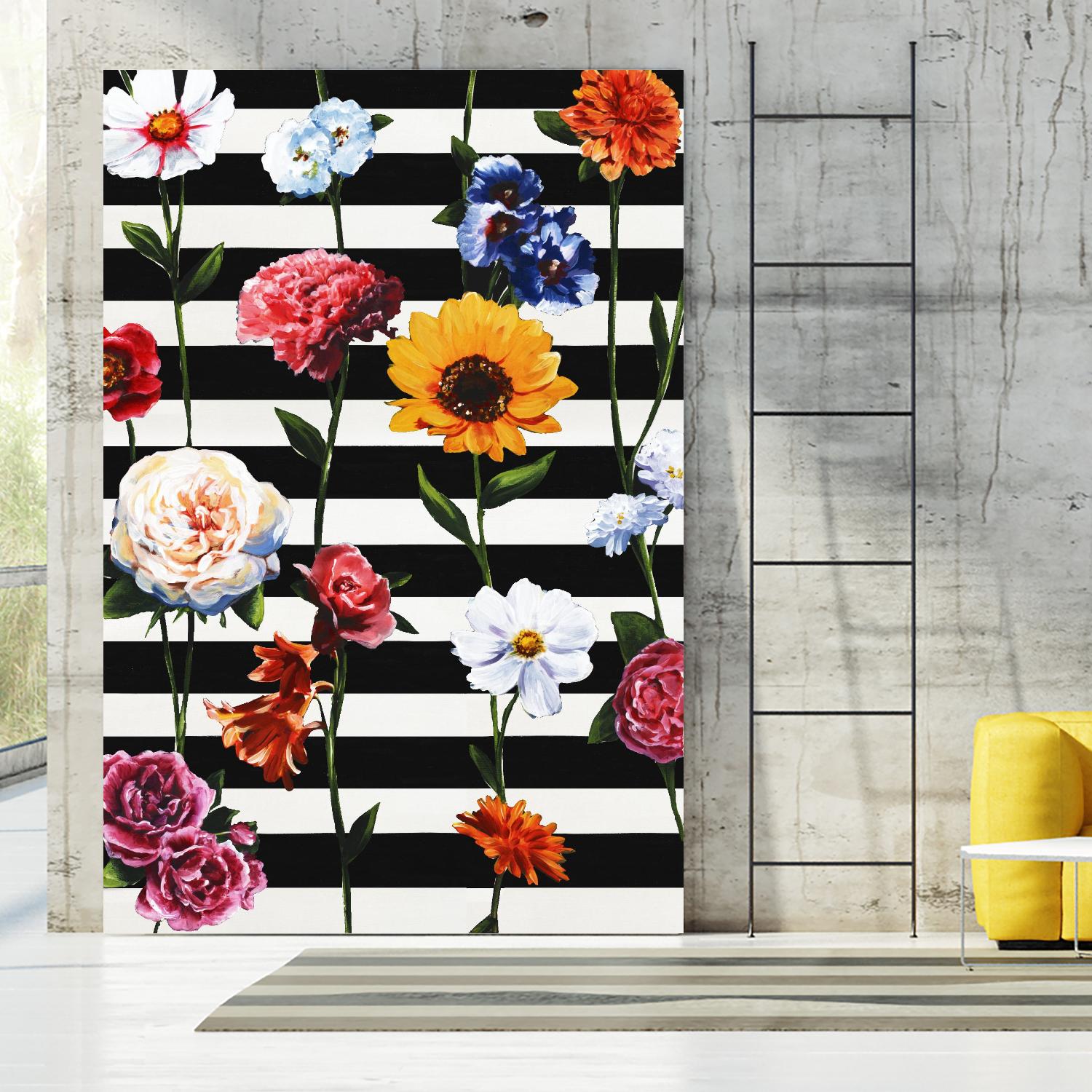 Streakes of Flowers by Daleno Art on GIANT ART - orange florals abstrait