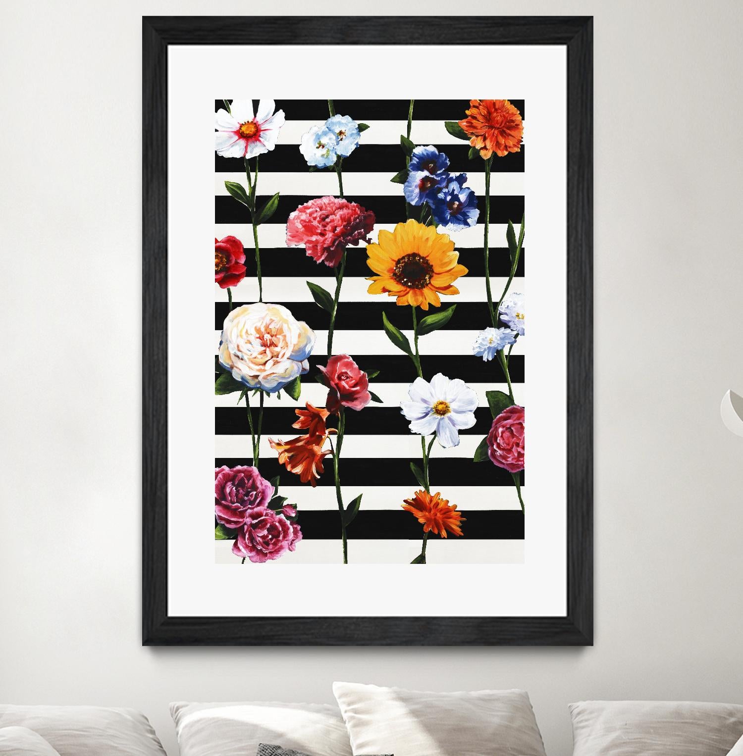 Streakes of Flowers by Daleno Art on GIANT ART - orange florals abstrait