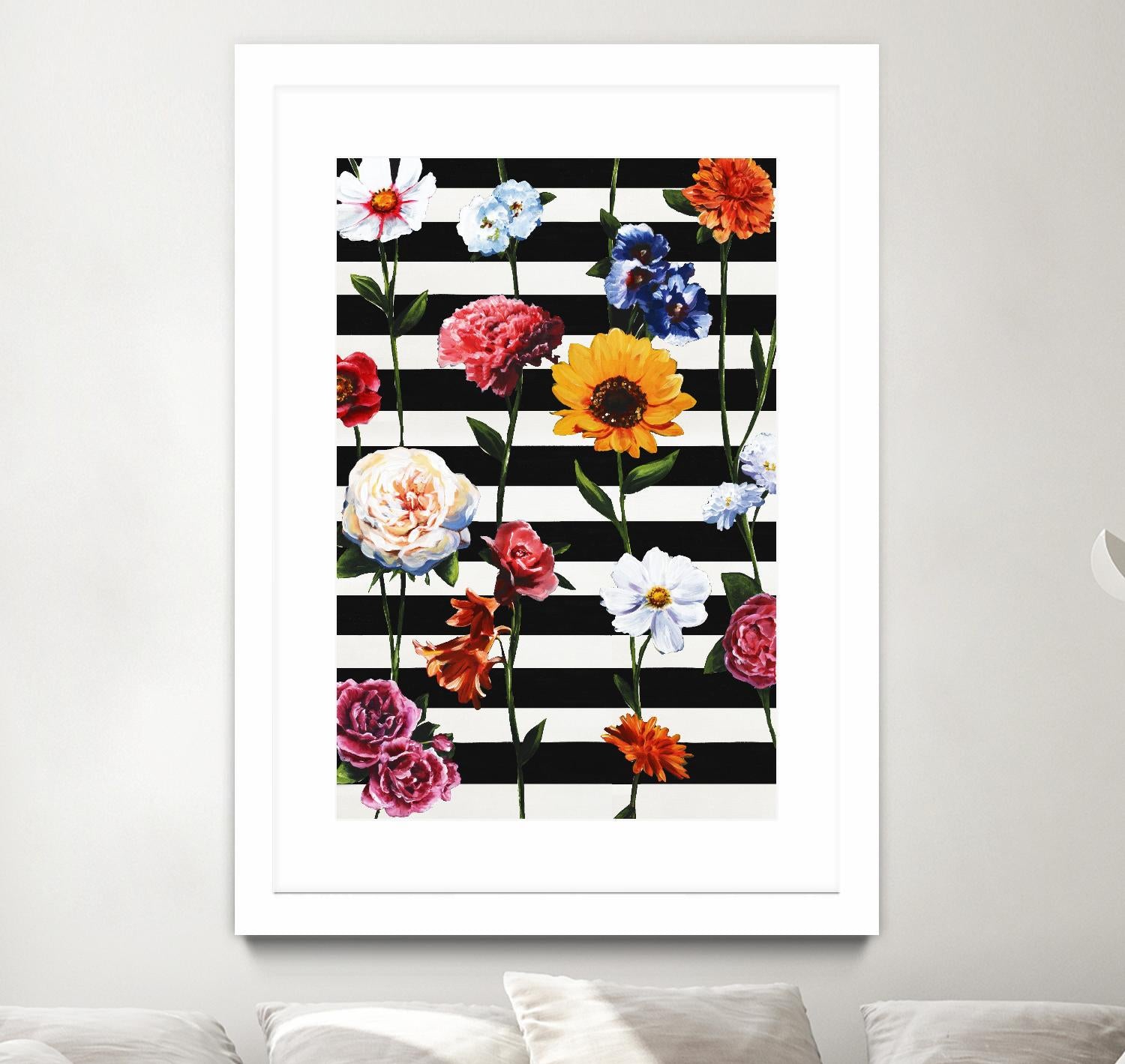 Streakes of Flowers by Daleno Art on GIANT ART - orange florals abstrait