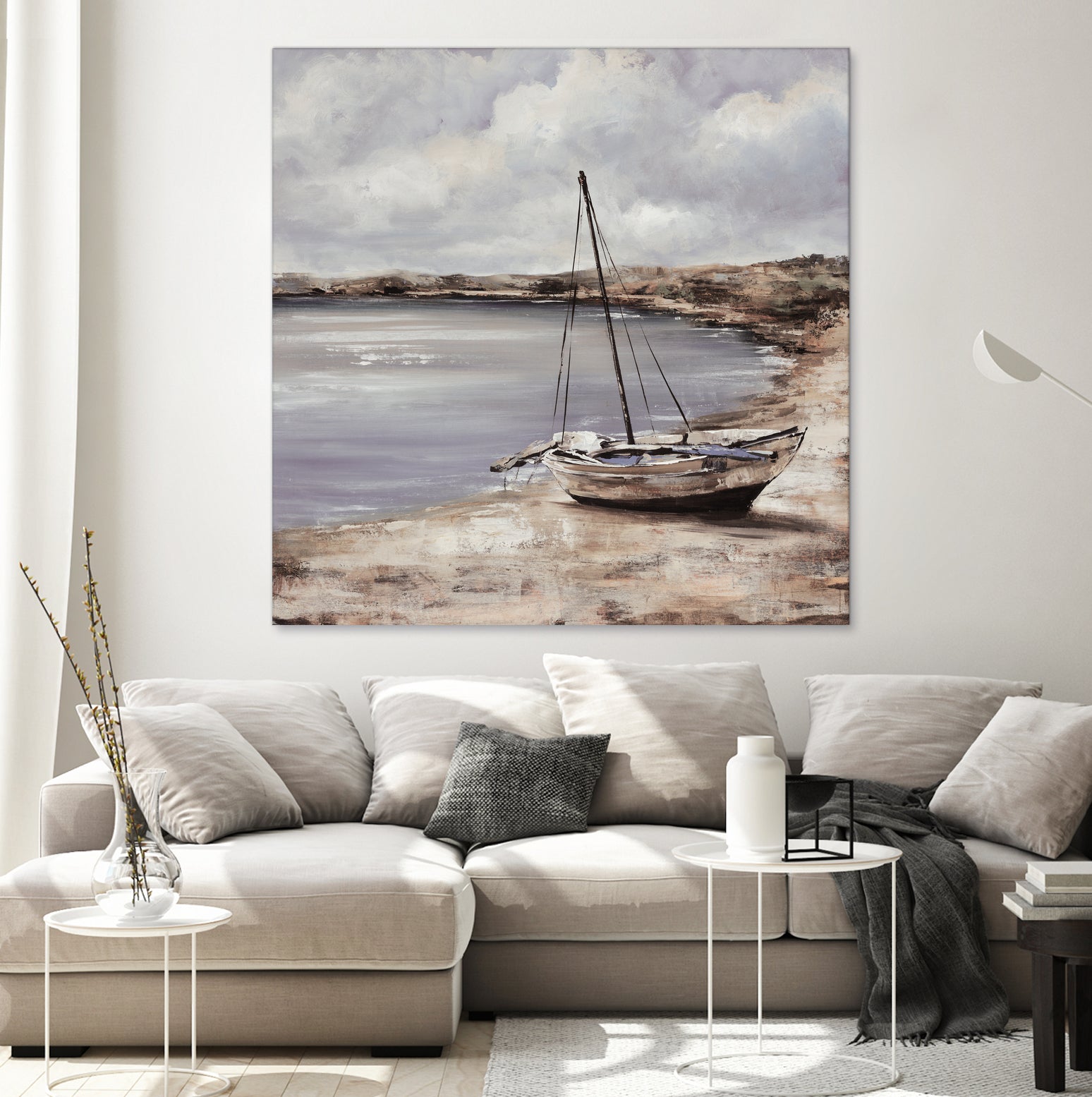 Patching for Summer by Daleno Art on GIANT ART - grey coastal
