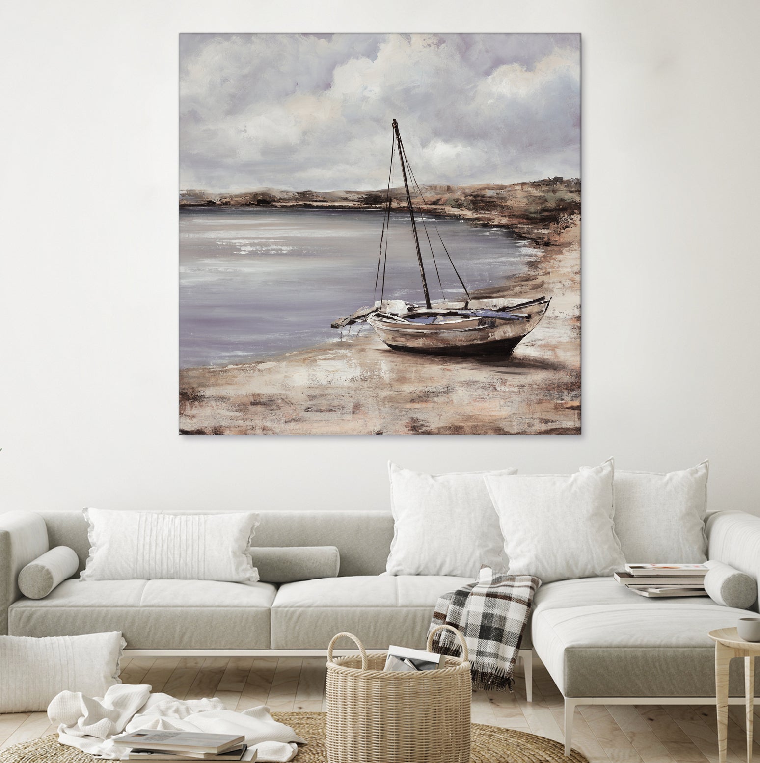 Patching for Summer by Daleno Art on GIANT ART - grey coastal