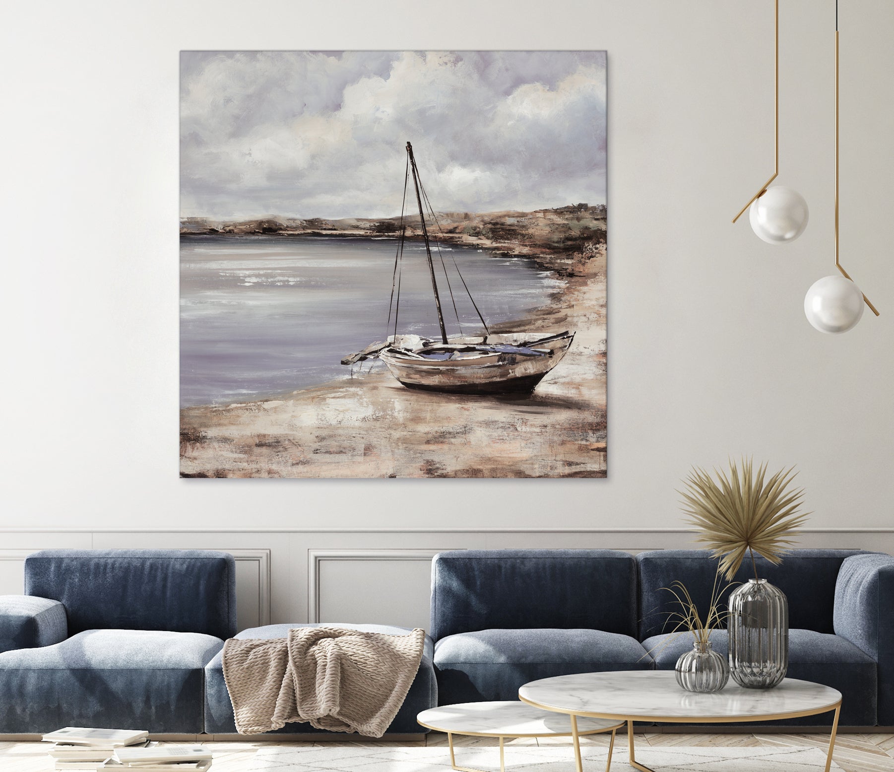 Patching for Summer by Daleno Art on GIANT ART - grey coastal