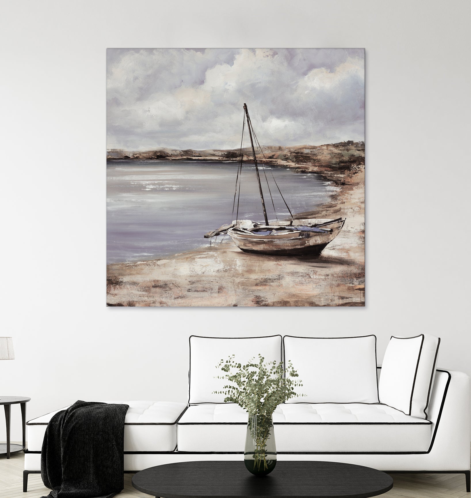 Patching for Summer by Daleno Art on GIANT ART - grey coastal