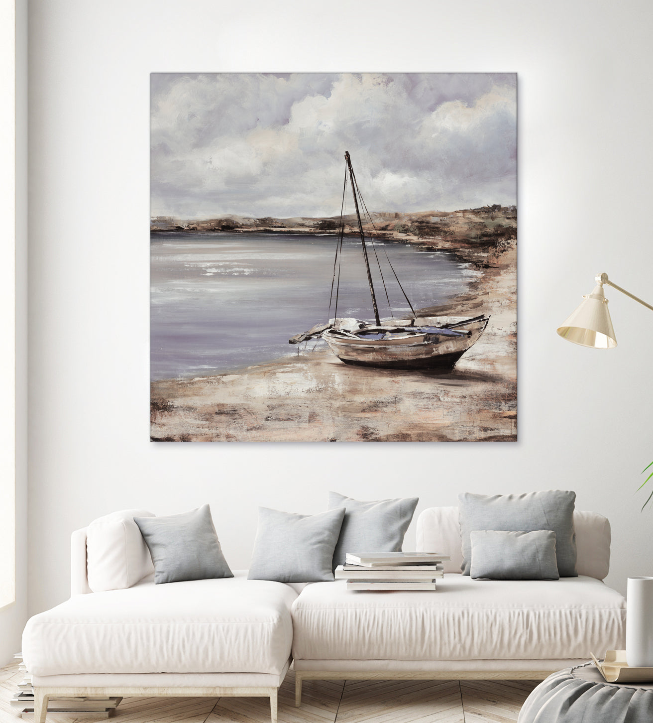 Patching for Summer by Daleno Art on GIANT ART - grey coastal