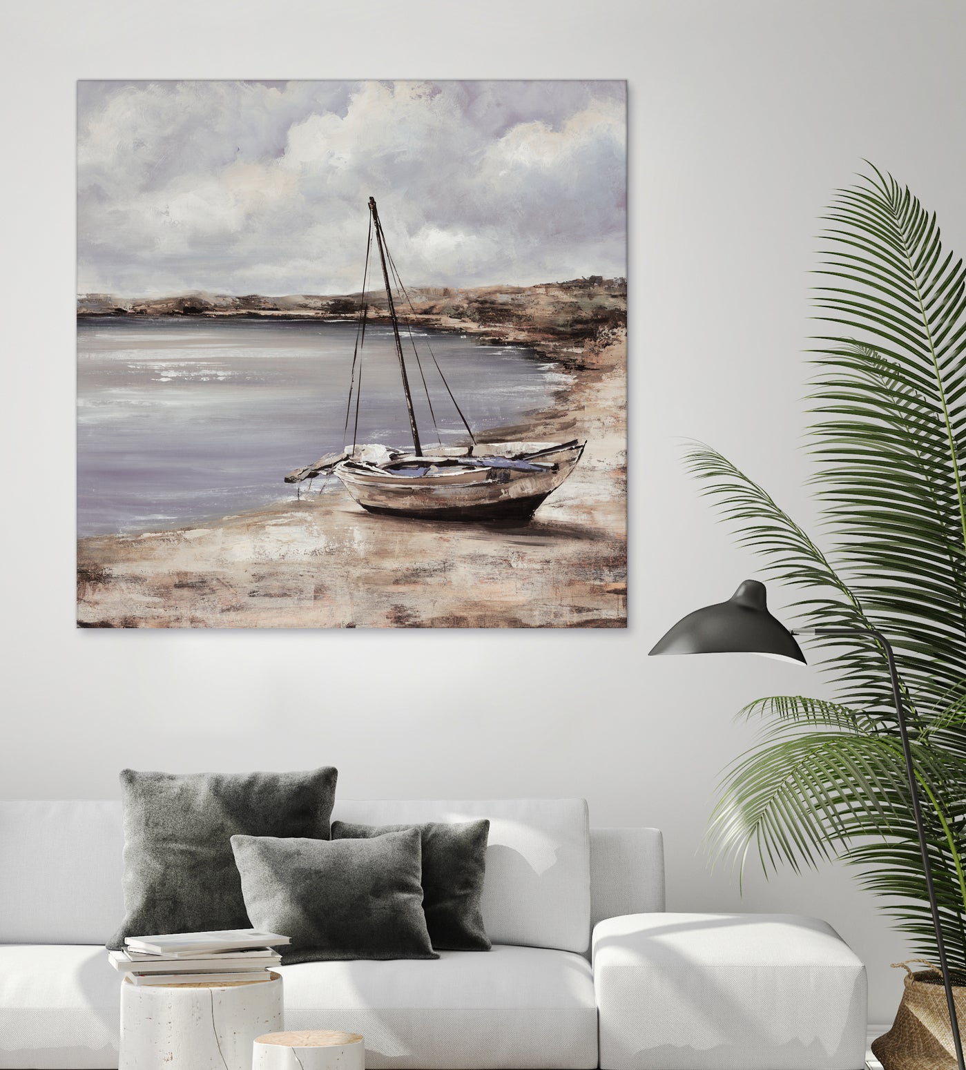 Patching for Summer by Daleno Art on GIANT ART - grey coastal