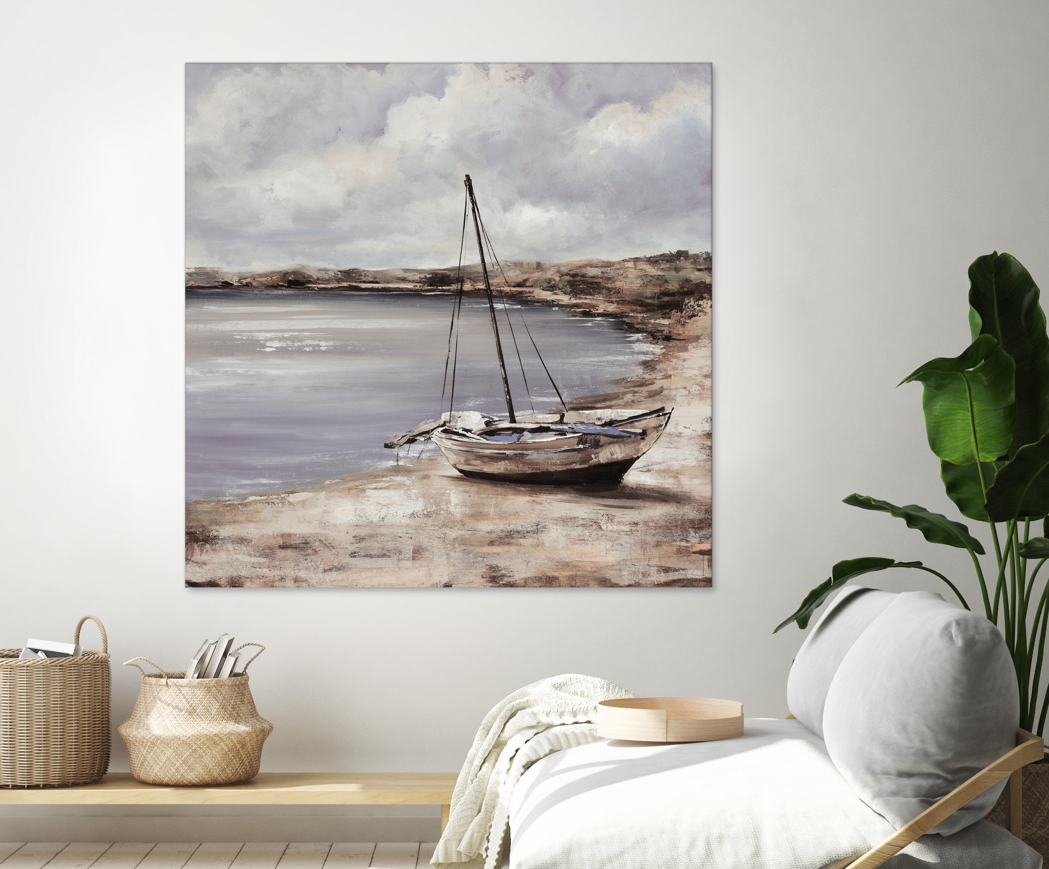 Patching for Summer by Daleno Art on GIANT ART - grey coastal