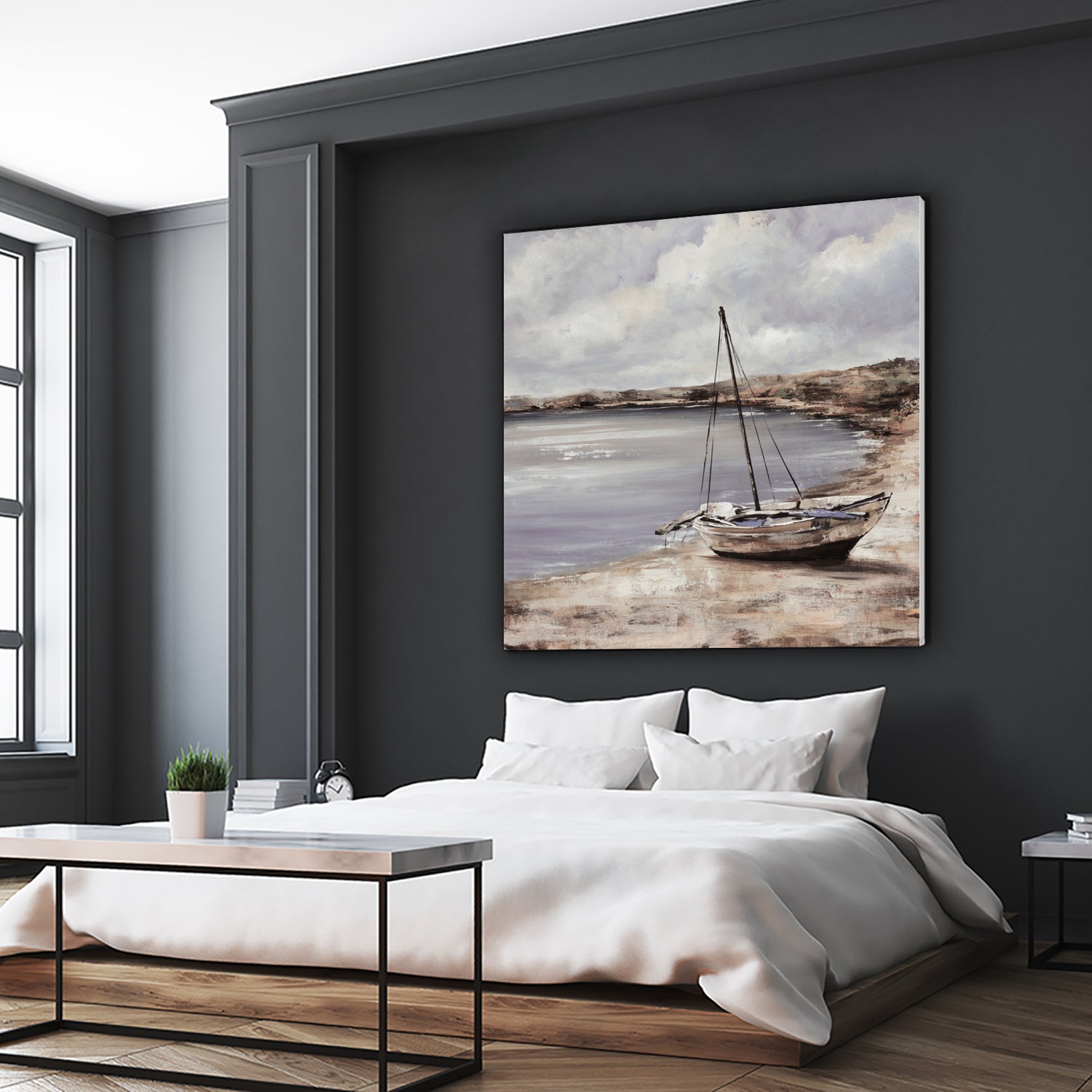 Patching for Summer by Daleno Art on GIANT ART - grey coastal