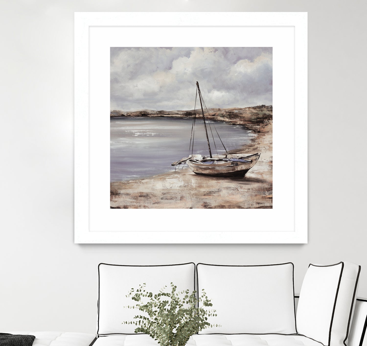 Patching for Summer by Daleno Art on GIANT ART - grey coastal