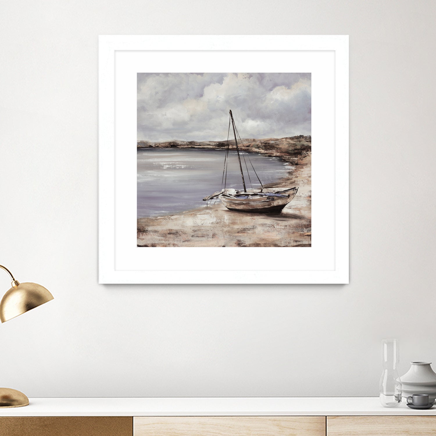 Patching for Summer by Daleno Art on GIANT ART - grey coastal