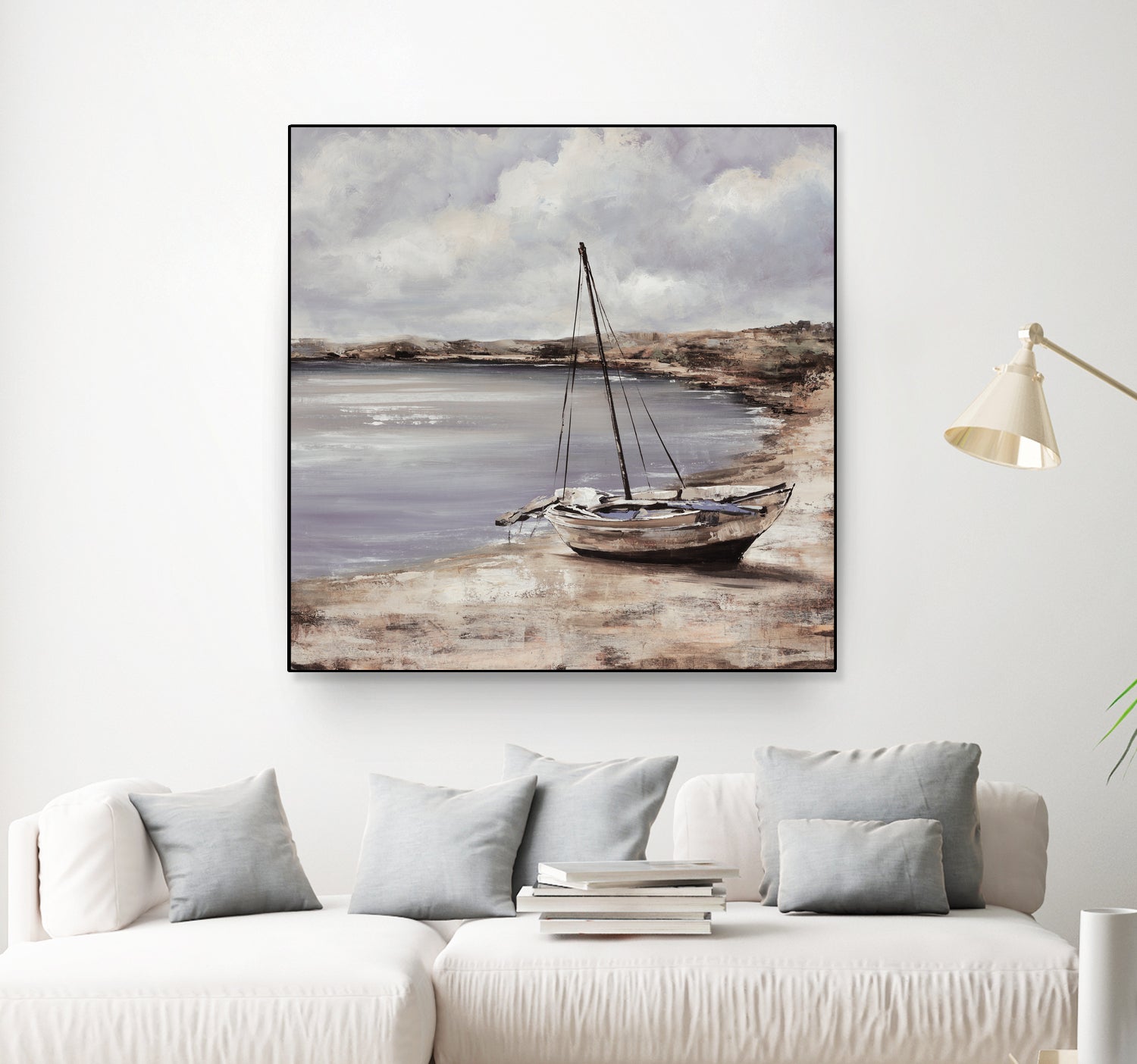 Patching for Summer by Daleno Art on GIANT ART - grey coastal
