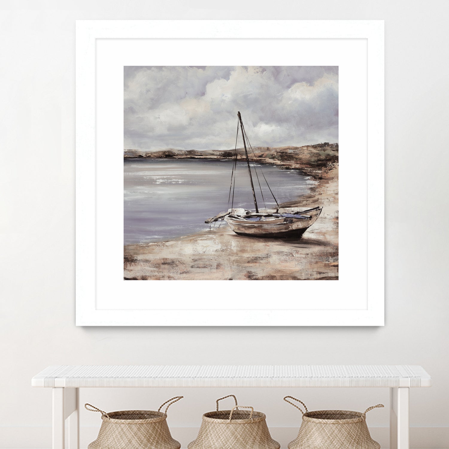 Patching for Summer by Daleno Art on GIANT ART - grey coastal