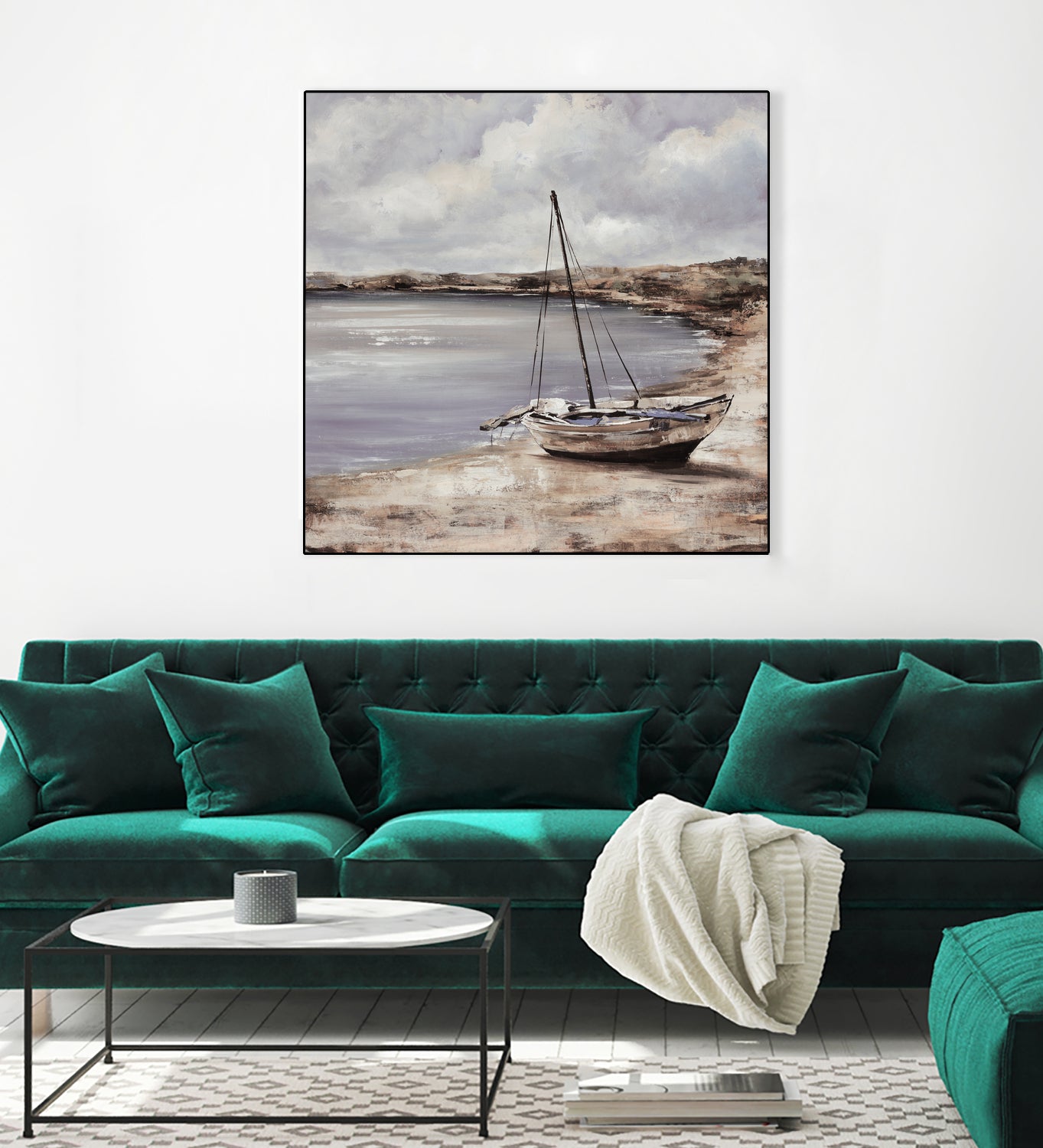Patching for Summer by Daleno Art on GIANT ART - grey coastal