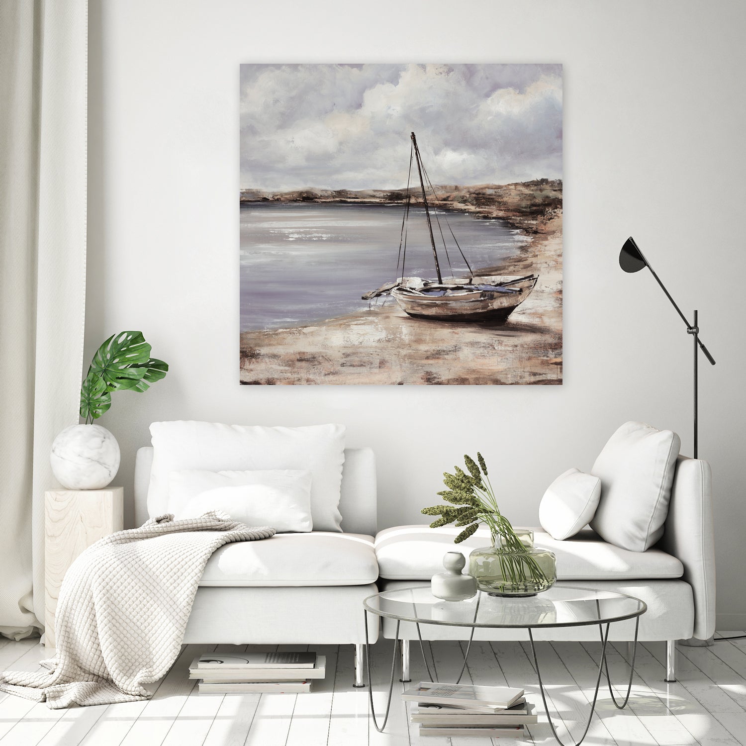 Patching for Summer by Daleno Art on GIANT ART - grey coastal
