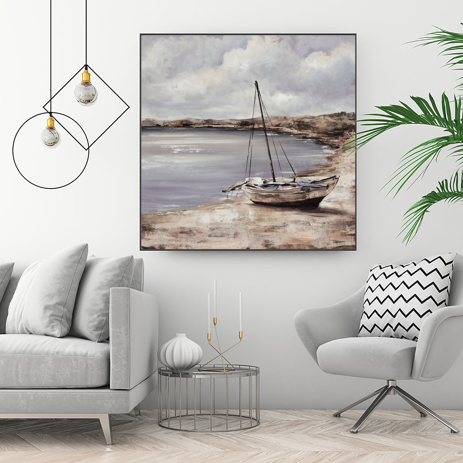 Patching for Summer by Daleno Art on GIANT ART - grey coastal