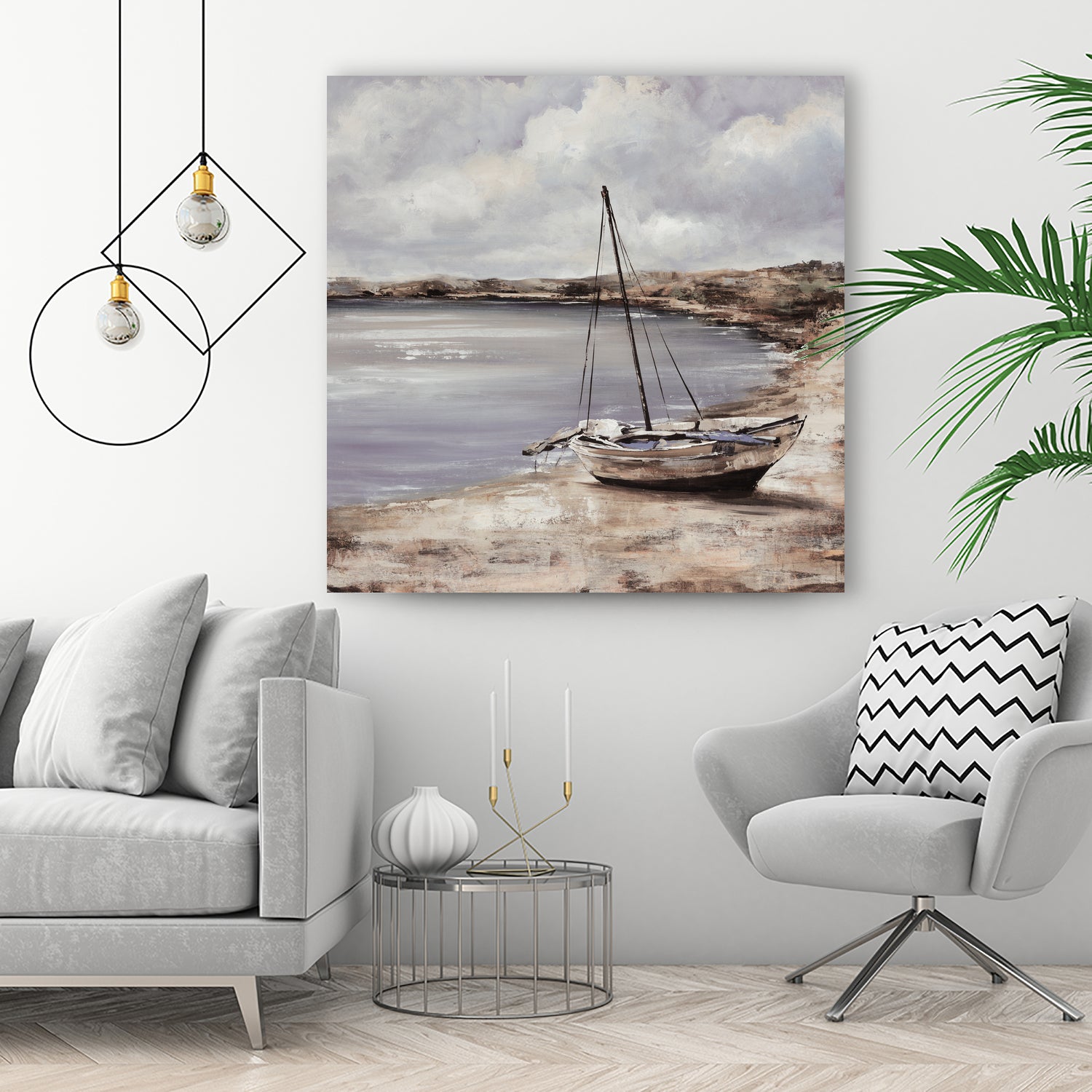 Patching for Summer by Daleno Art on GIANT ART - grey coastal