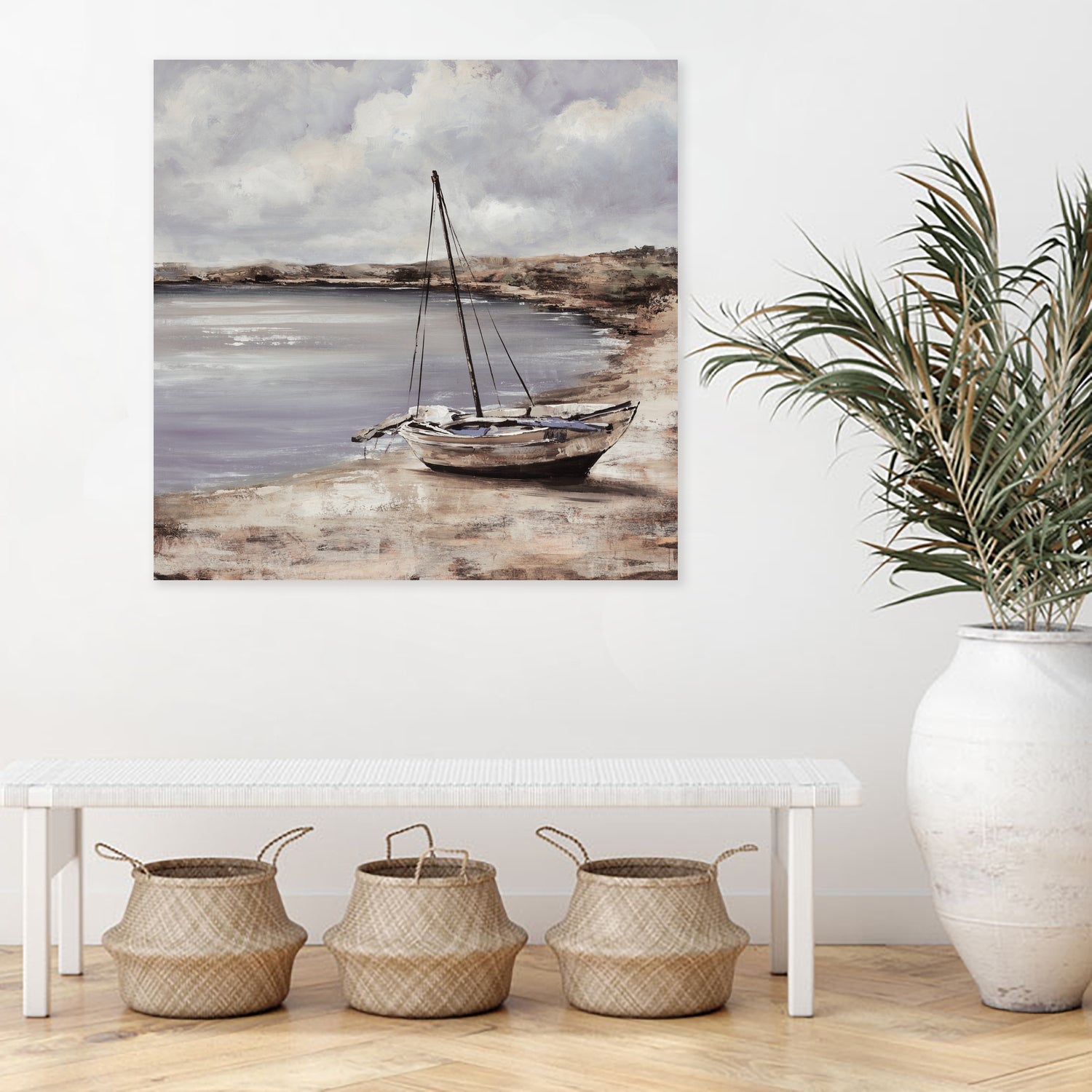 Patching for Summer by Daleno Art on GIANT ART - grey coastal