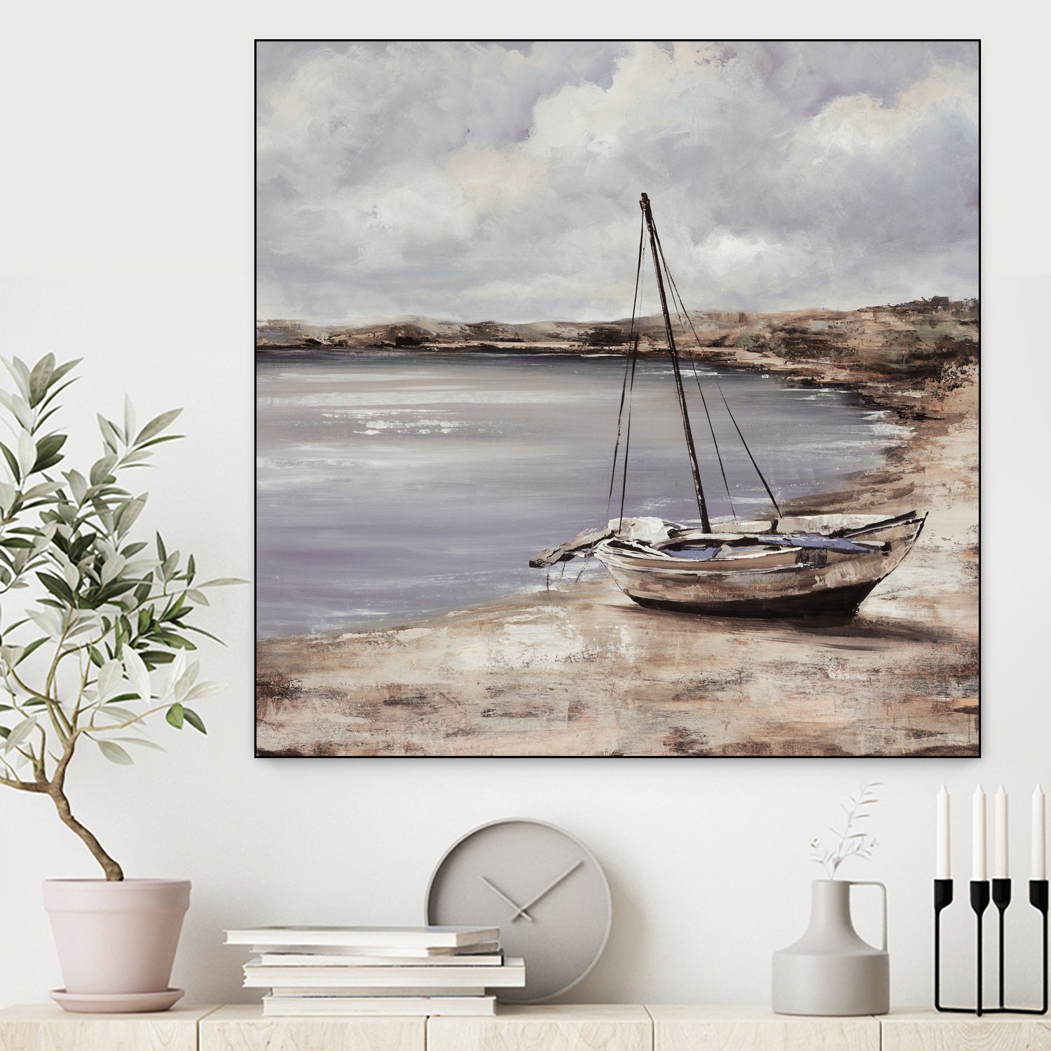 Patching for Summer by Daleno Art on GIANT ART - grey coastal