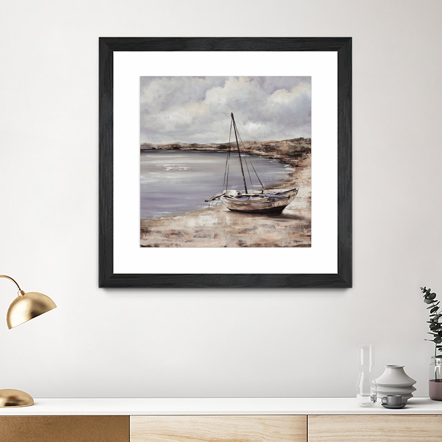 Patching for Summer by Daleno Art on GIANT ART - grey coastal
