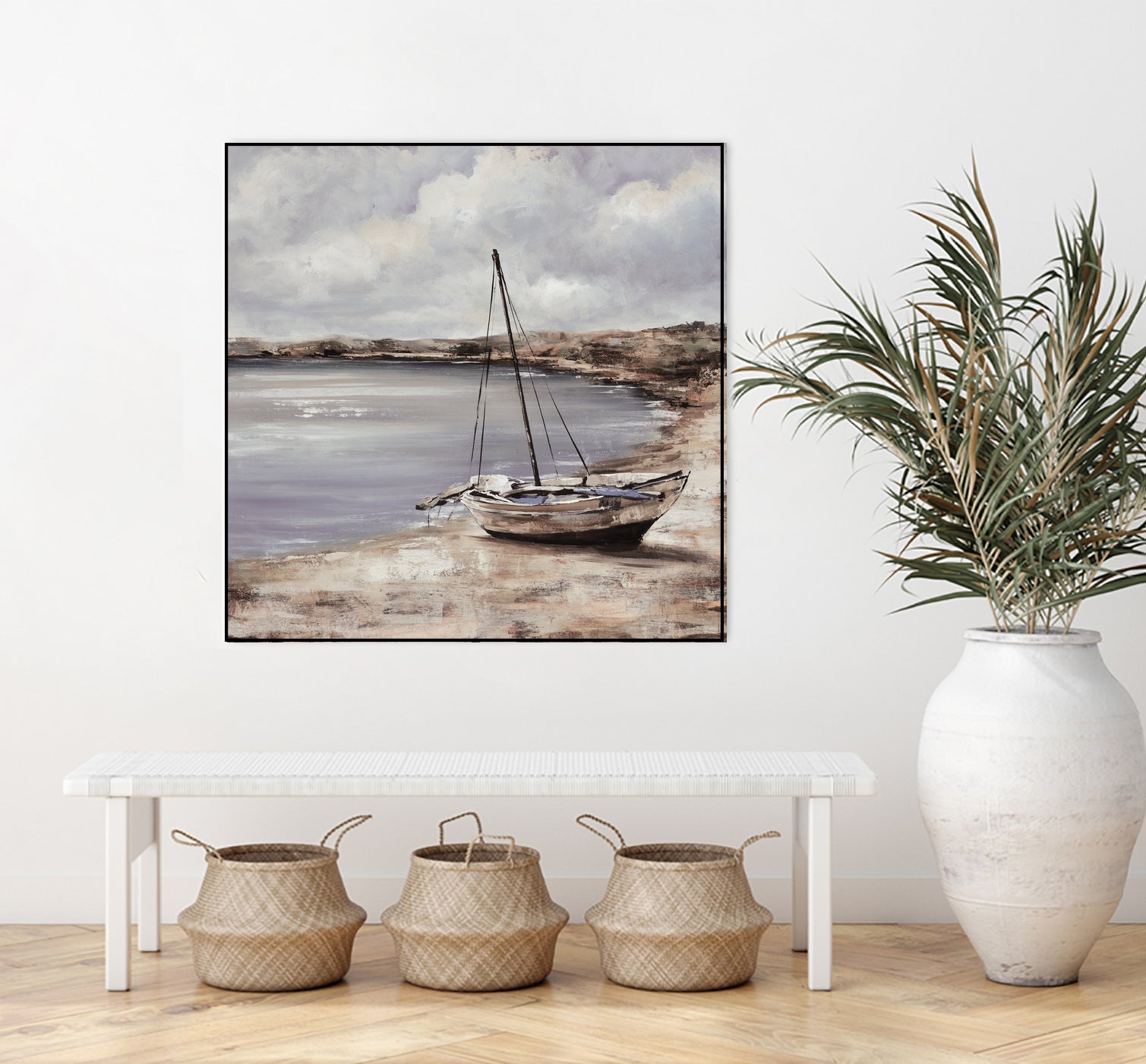 Patching for Summer by Daleno Art on GIANT ART - grey coastal