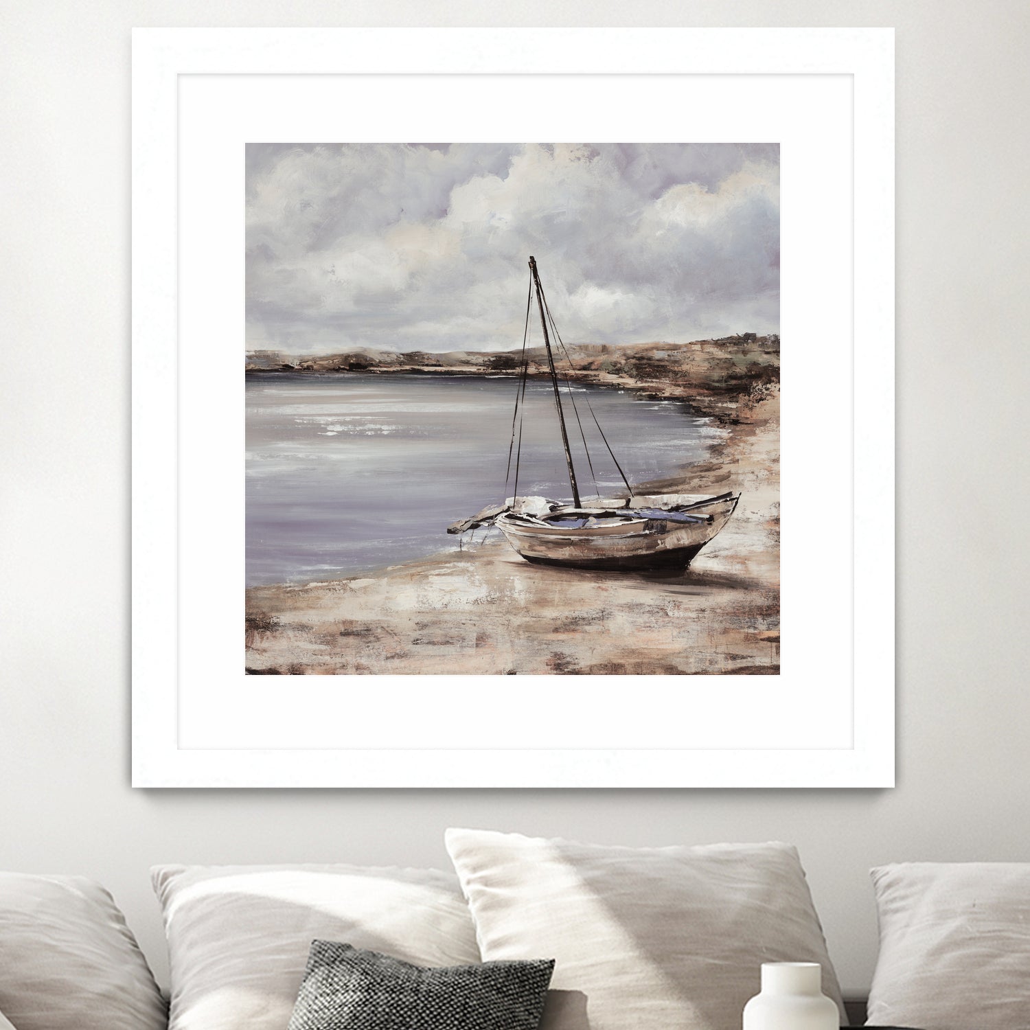 Patching for Summer by Daleno Art on GIANT ART - grey coastal