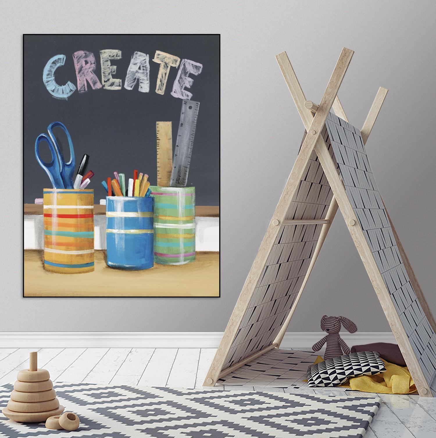 Rise and Shine IV by Daleno Art on GIANT ART - blue art for kids school