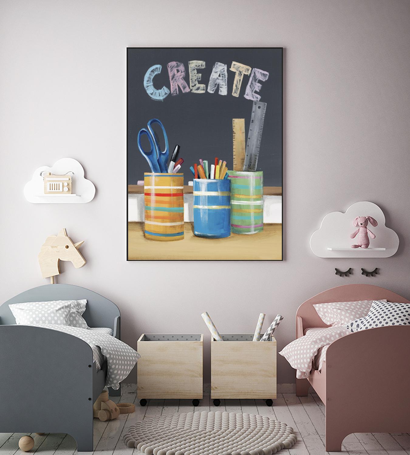 Rise and Shine IV by Daleno Art on GIANT ART - blue art for kids school