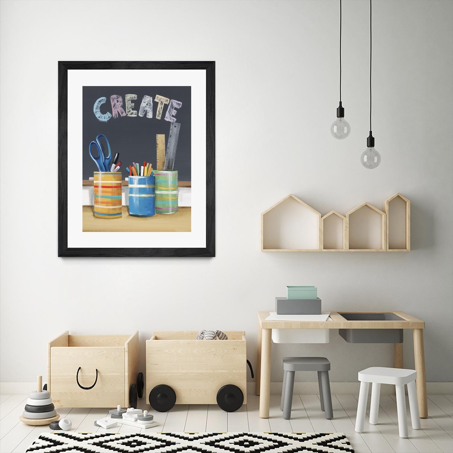 Rise and Shine IV by Daleno Art on GIANT ART - blue art for kids school