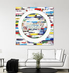 Smoke Circus IV by Daleno Art on GIANT ART - red patterns  abstrait