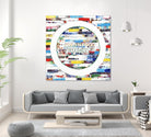 Smoke Circus IV by Daleno Art on GIANT ART - red patterns  abstrait